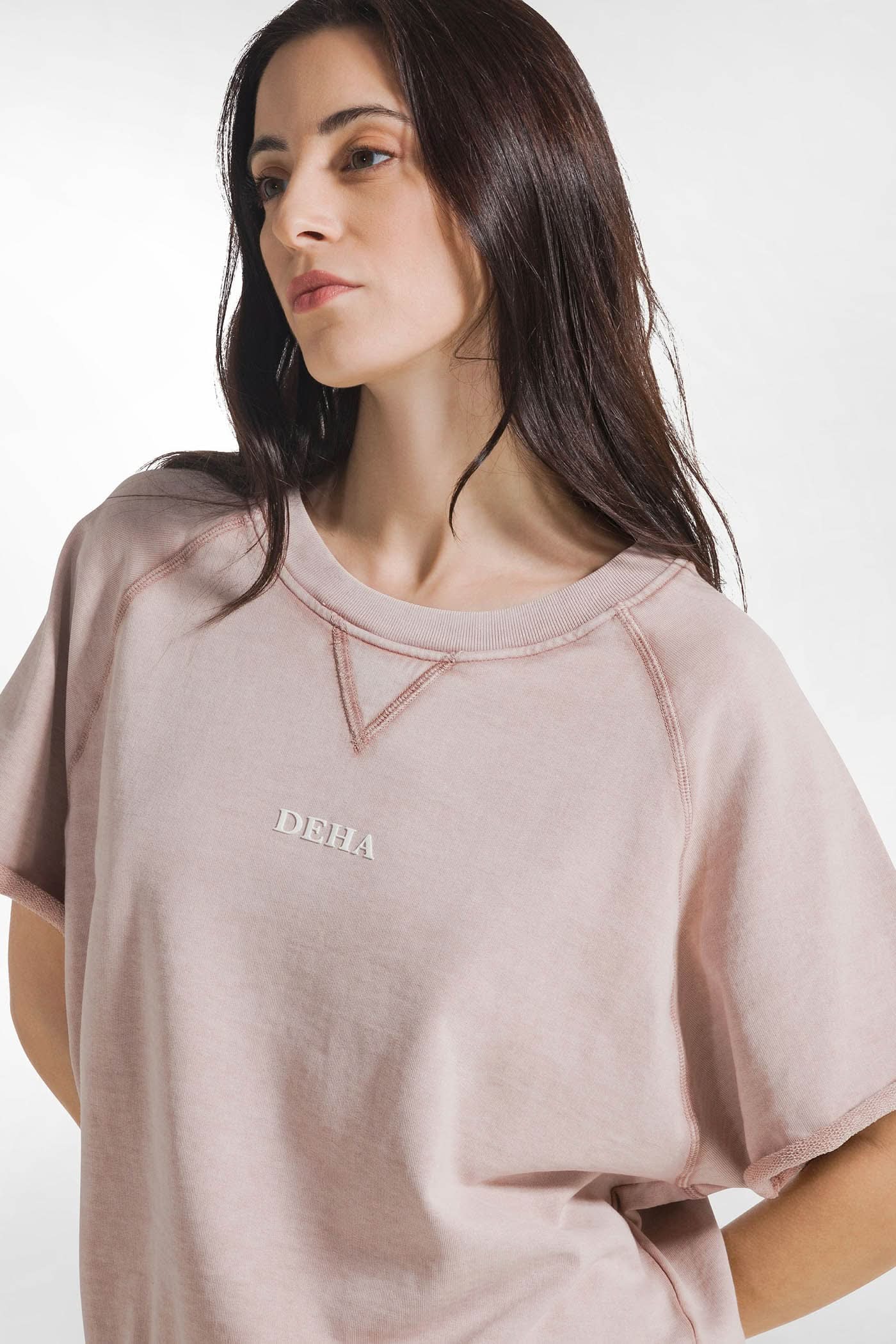 Women's organic sweatshirt in shades of brown