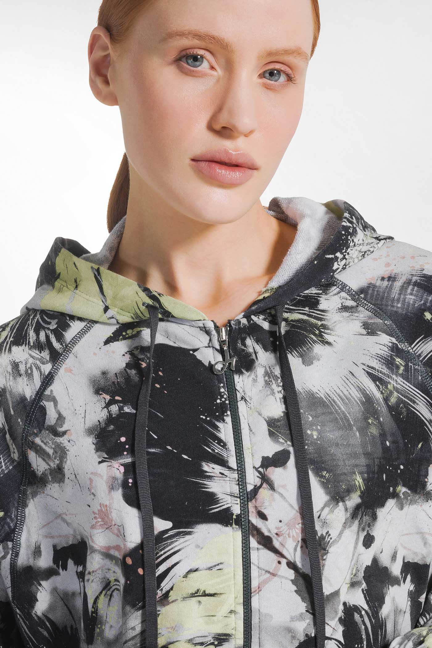 Bluza z kapturem w kwiaty