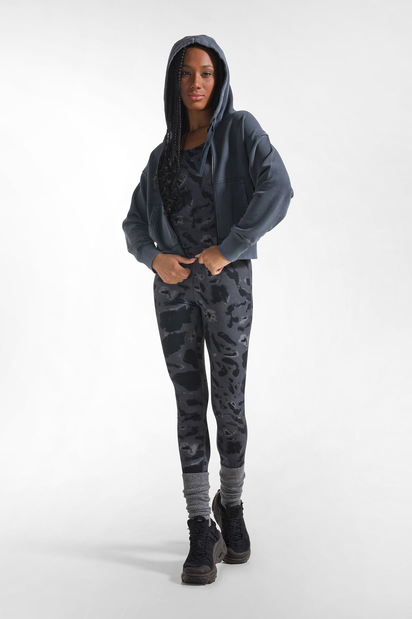 Black women's zippered sweatshirt