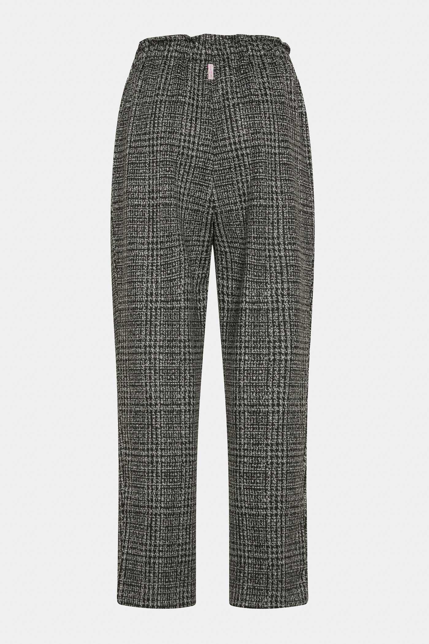 Spodnie damskie Check Jacquard Pleated Pants