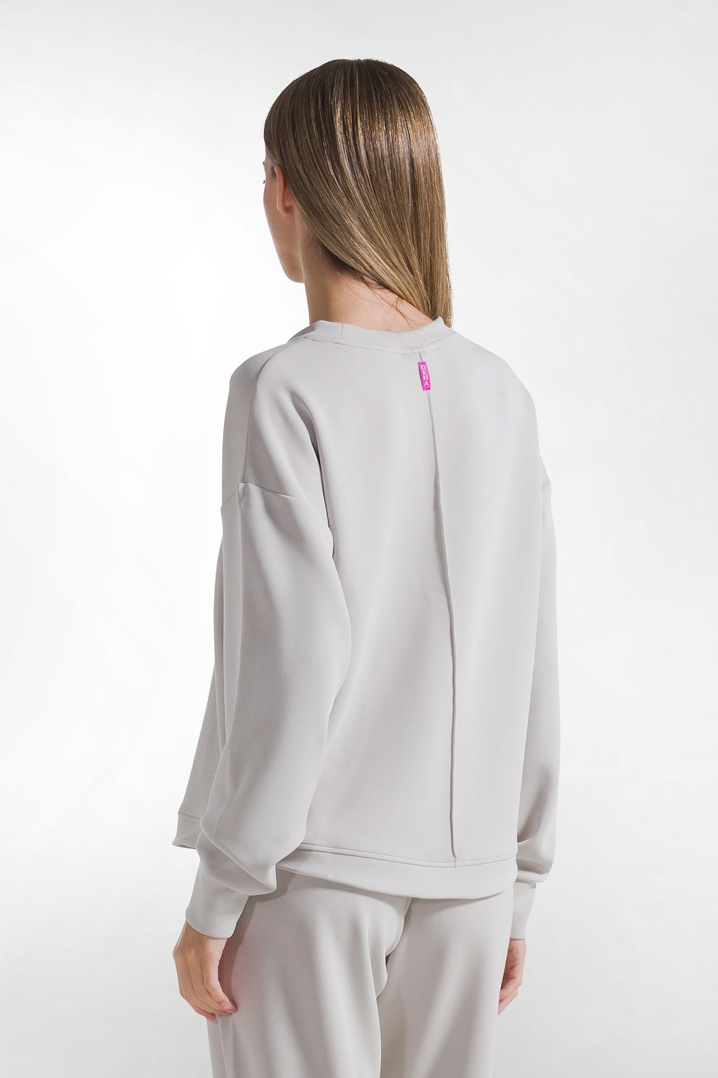 Szara miękka bluza damska