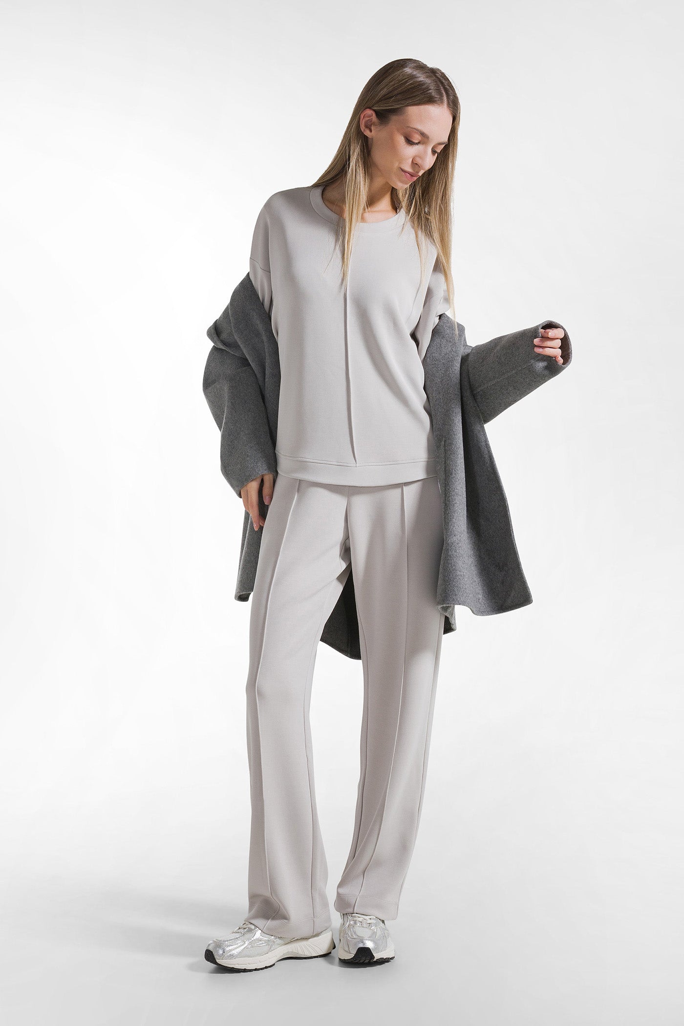 Gray soft women's sweatshirt