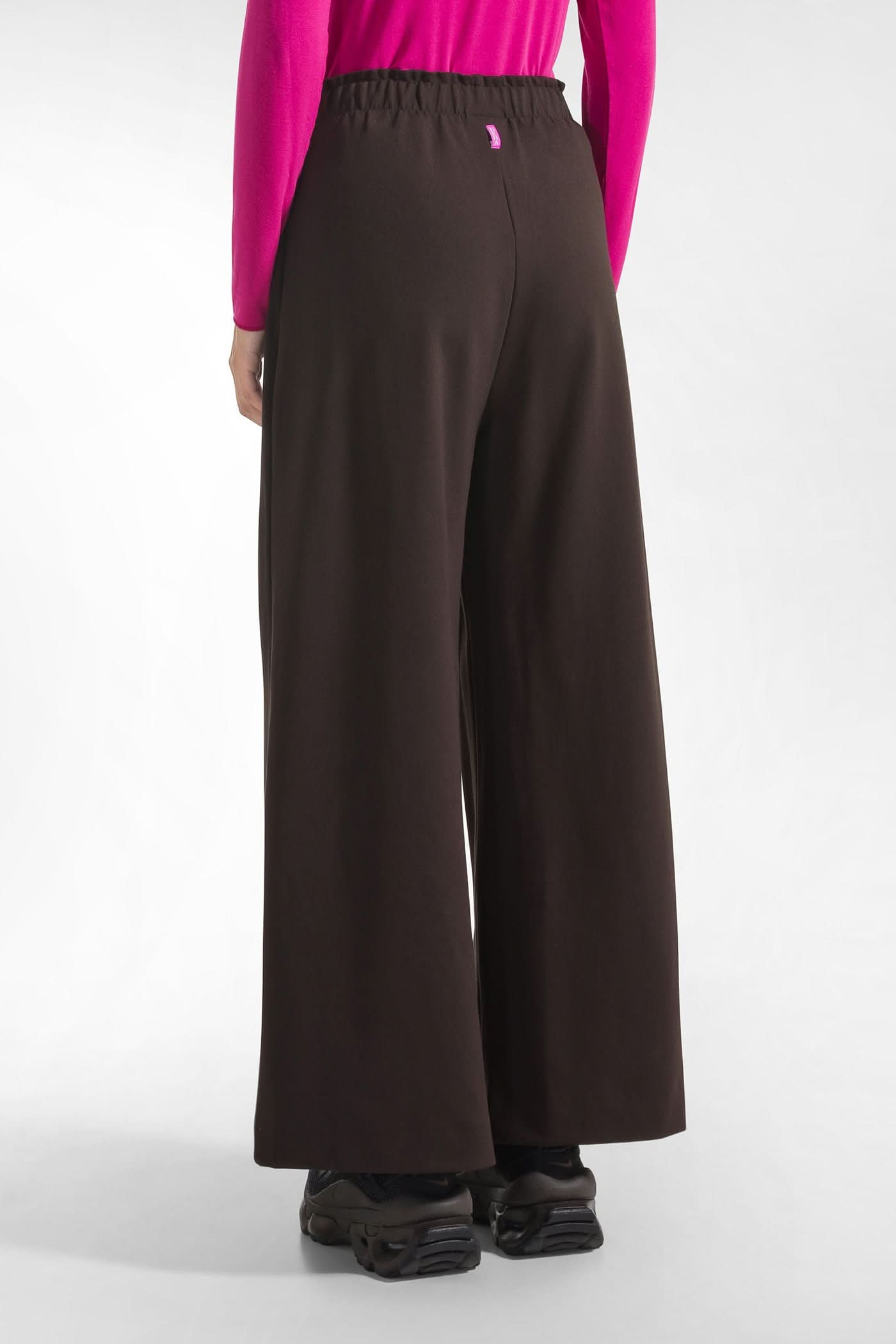 Brown Punto Milano pleated trousers