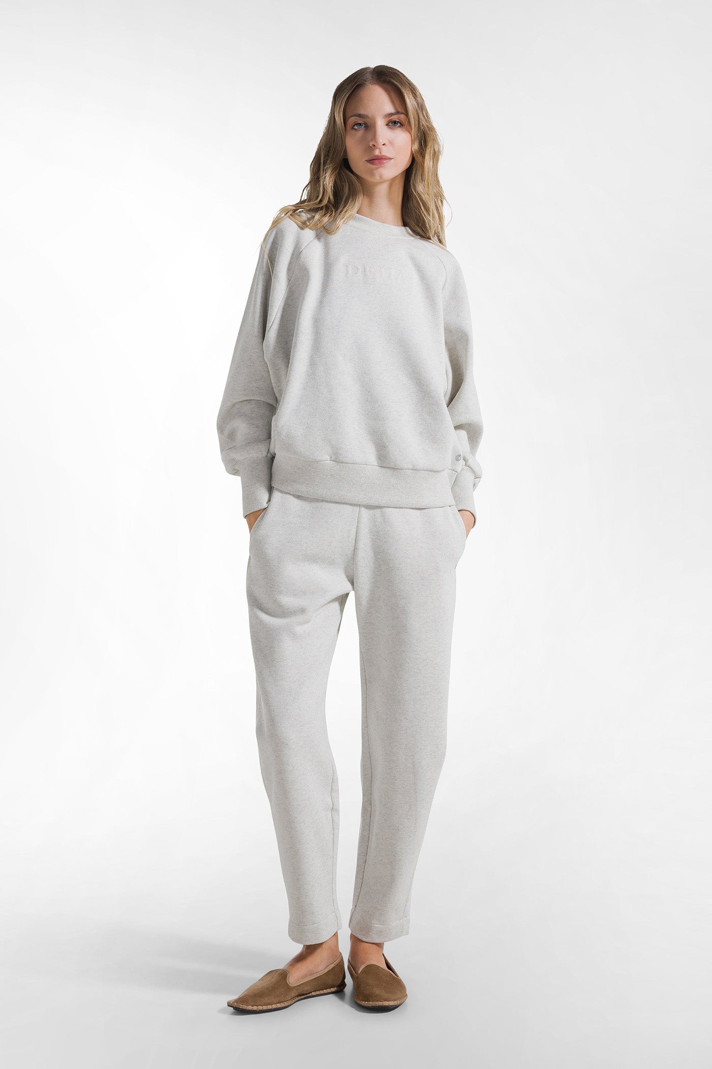 White lurex sweatshirt