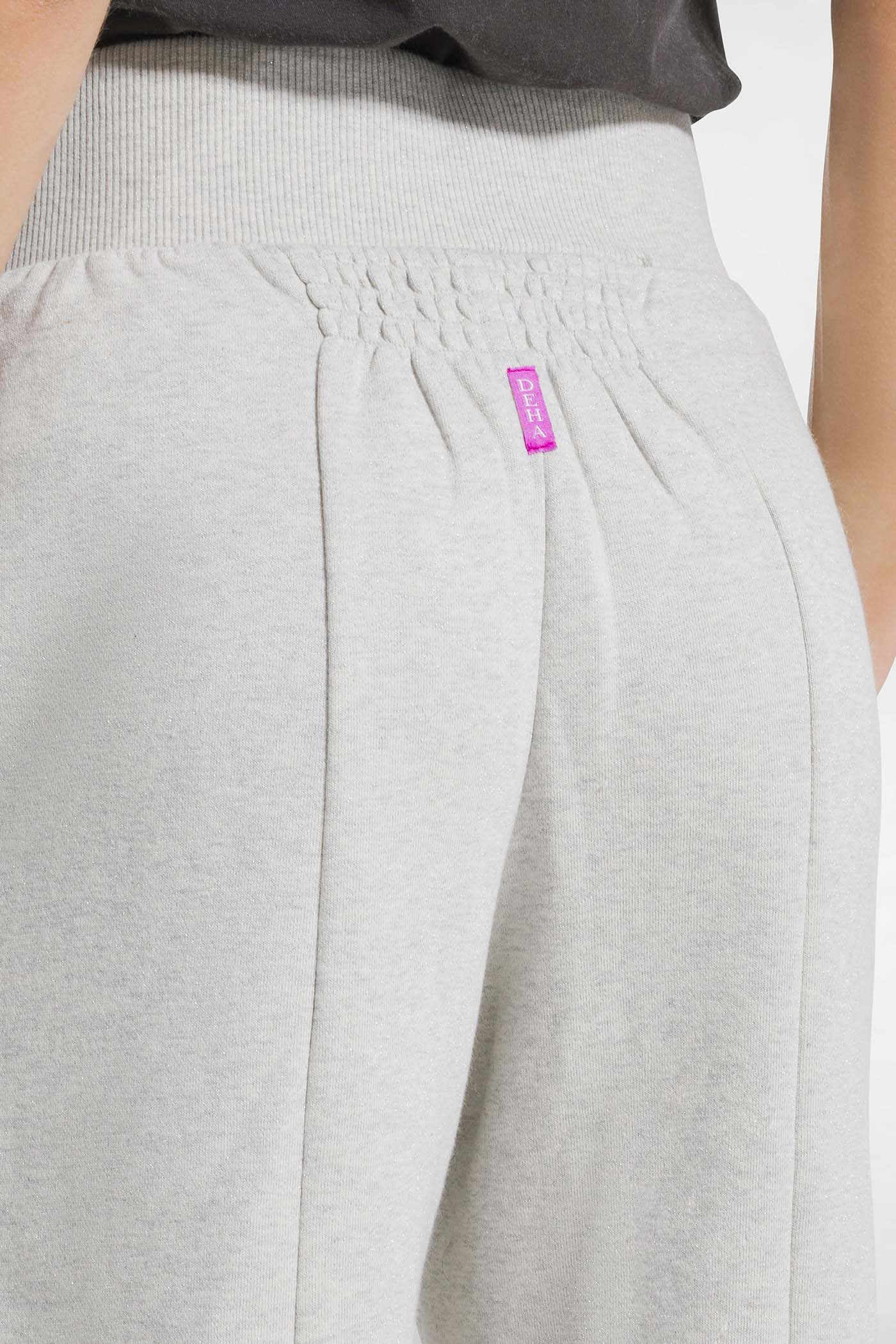 Białe spodnie z lurexu