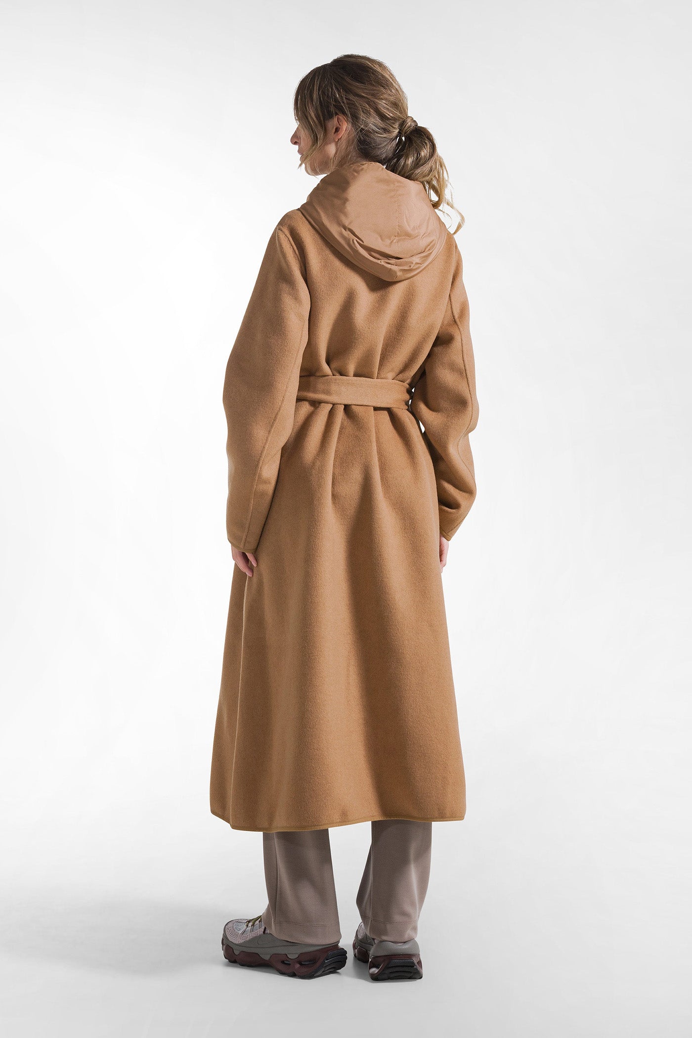 Brown women's wool coat