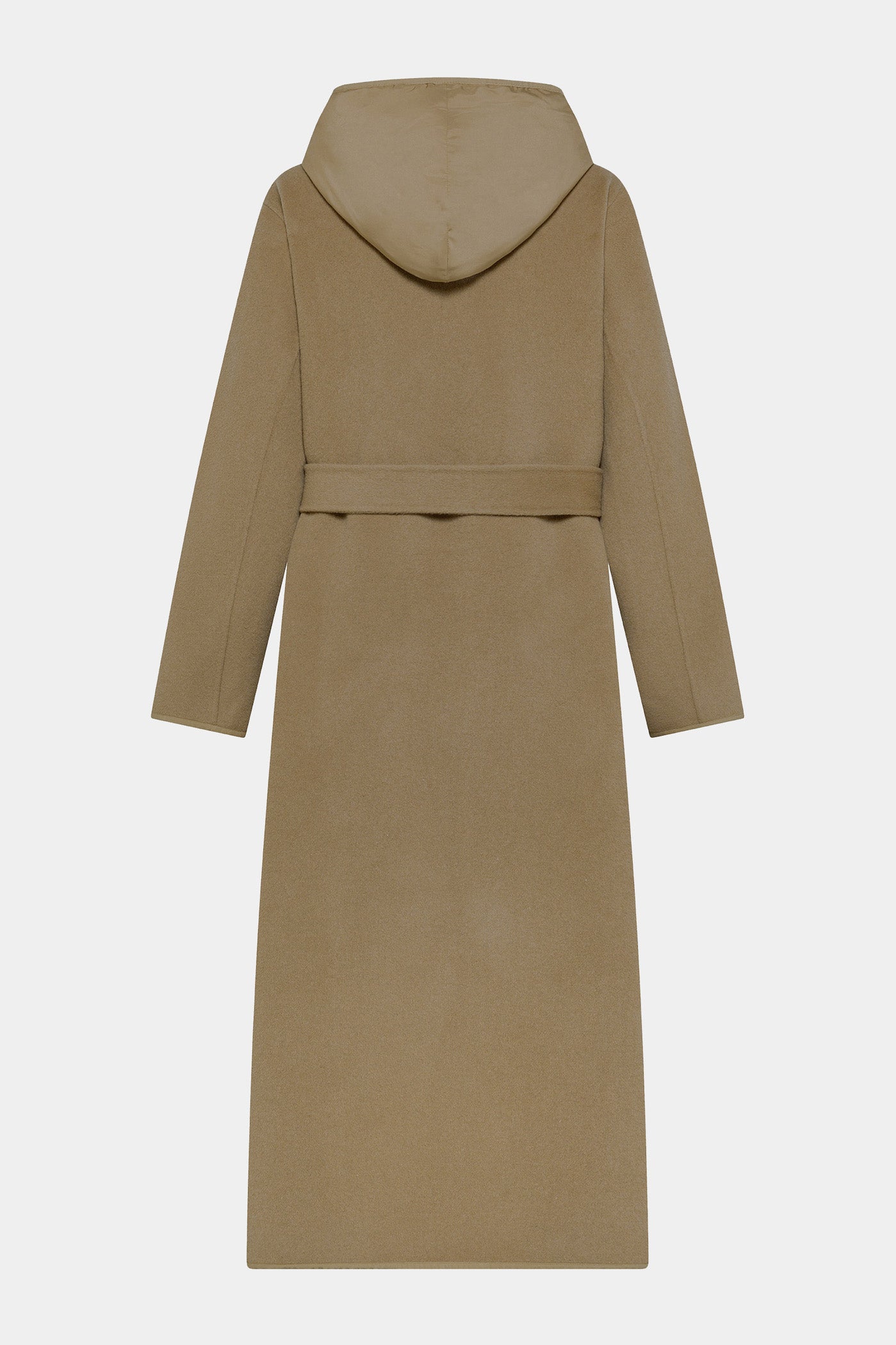 Brązowy płaszcz damski z wełną