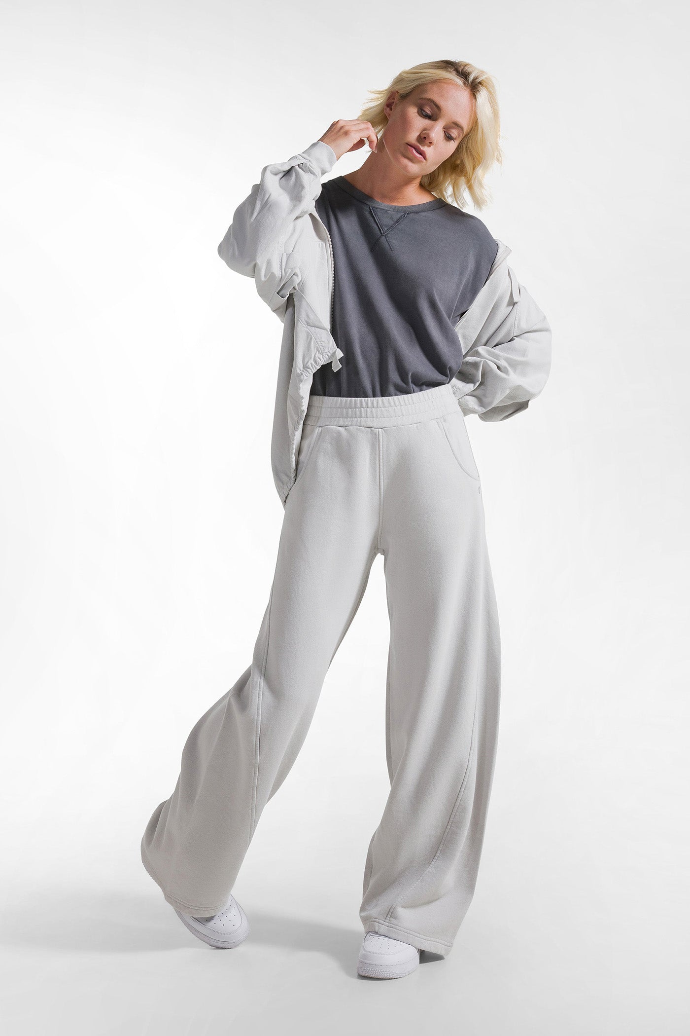 Gray cotton sweatpants