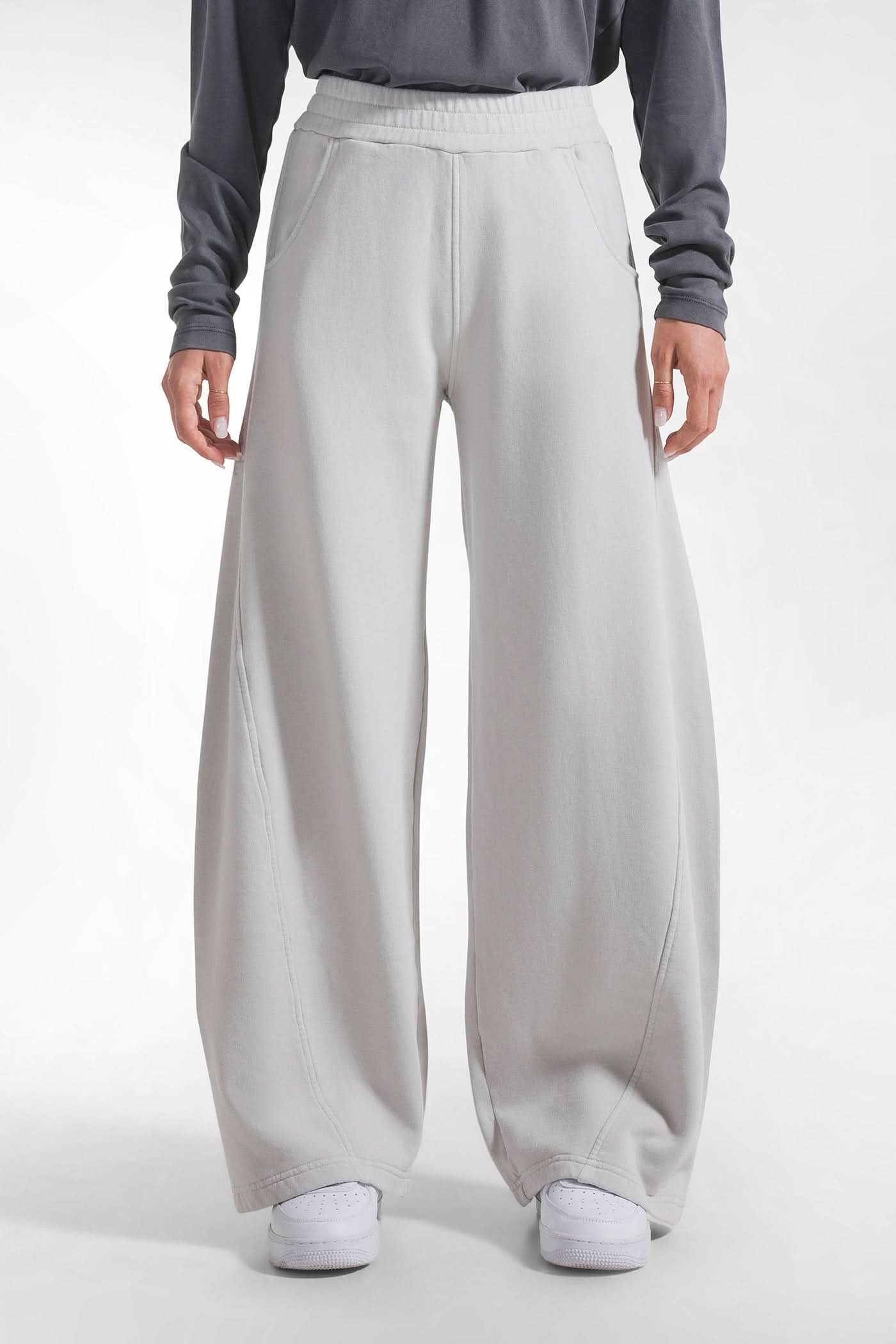 Gray cotton sweatpants