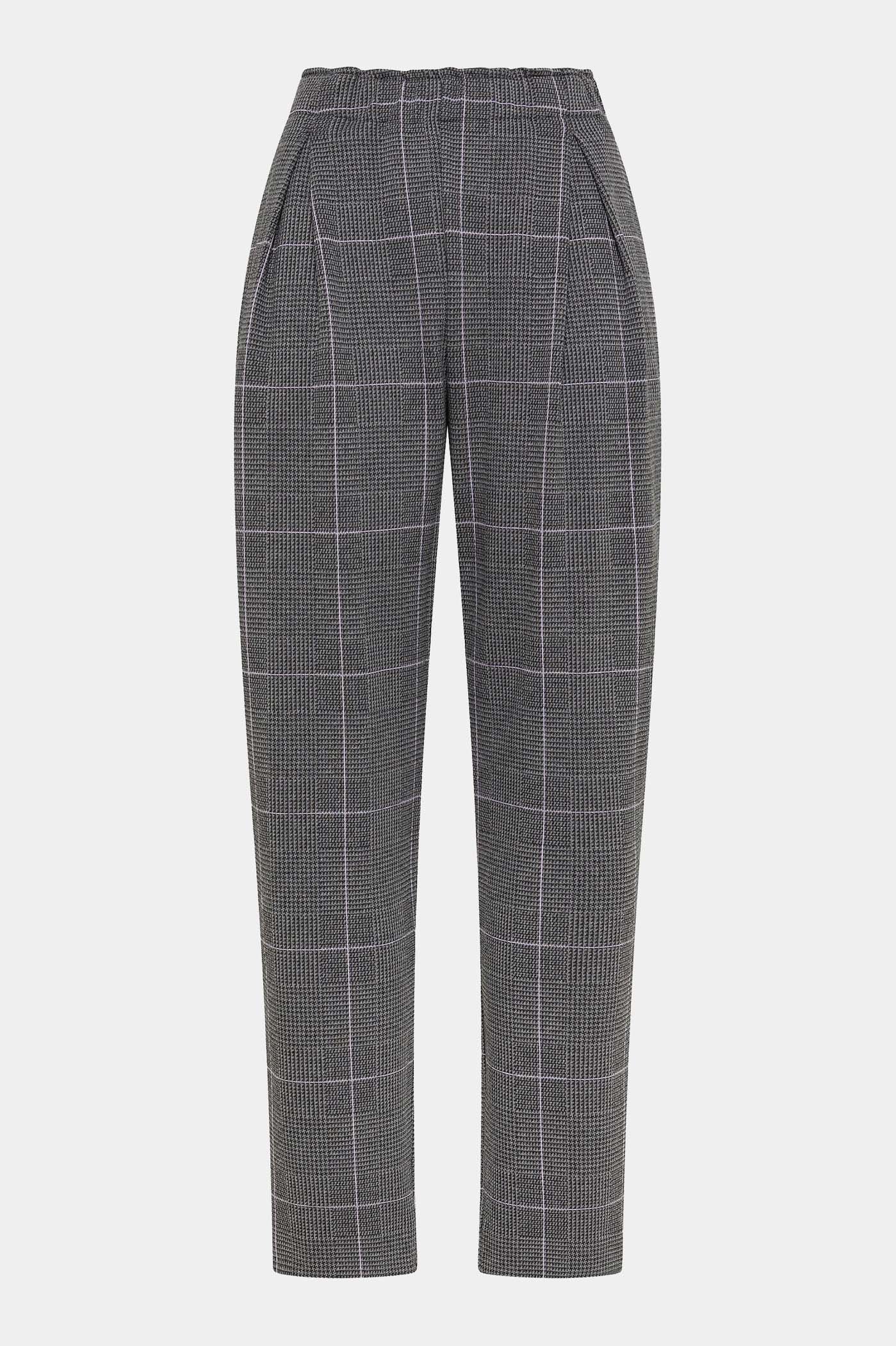 Szare spodnie żakardowe