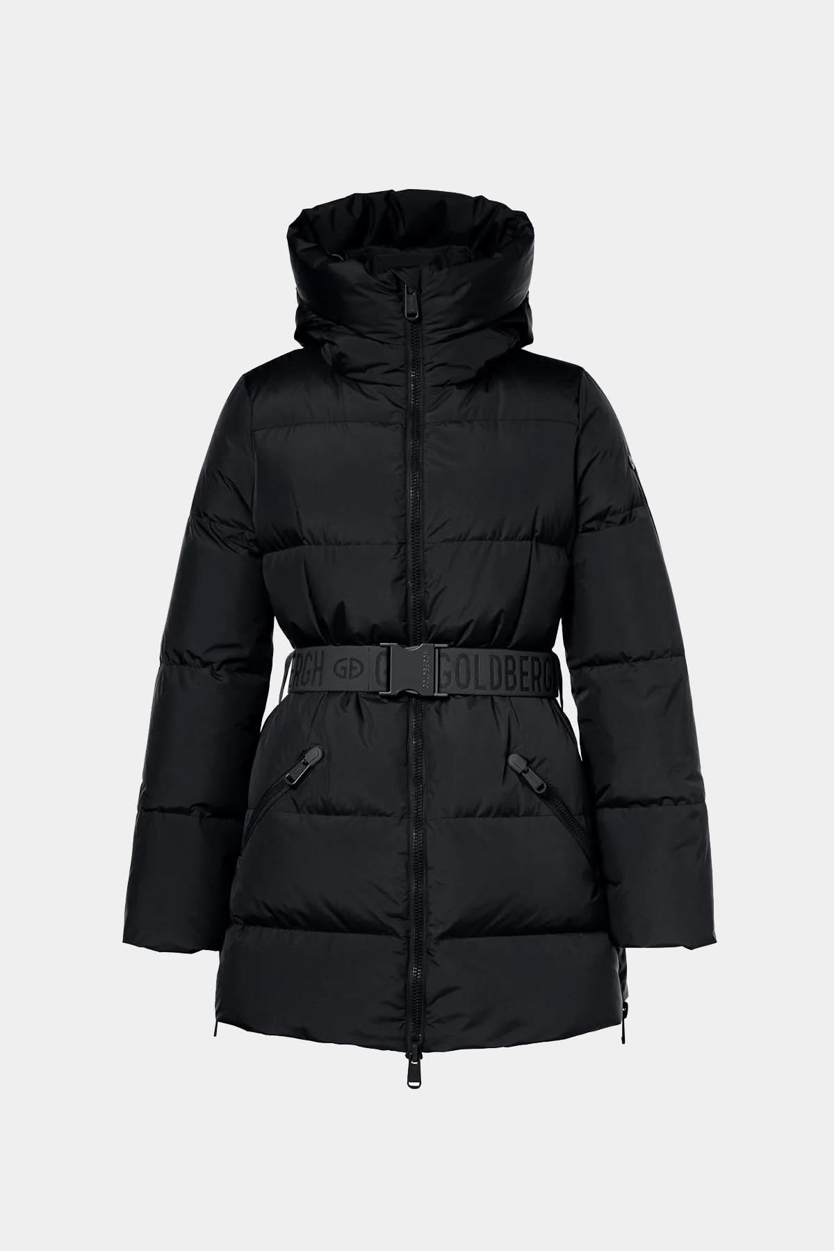 Czsrna kurtka narciarska z paskiem FÔRET ski jacket