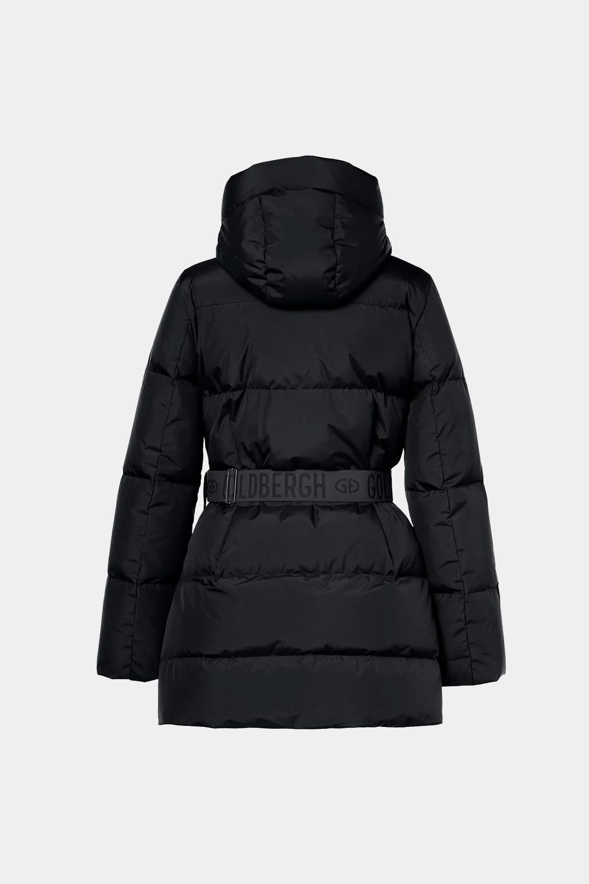 Czsrna kurtka narciarska z paskiem FÔRET ski jacket