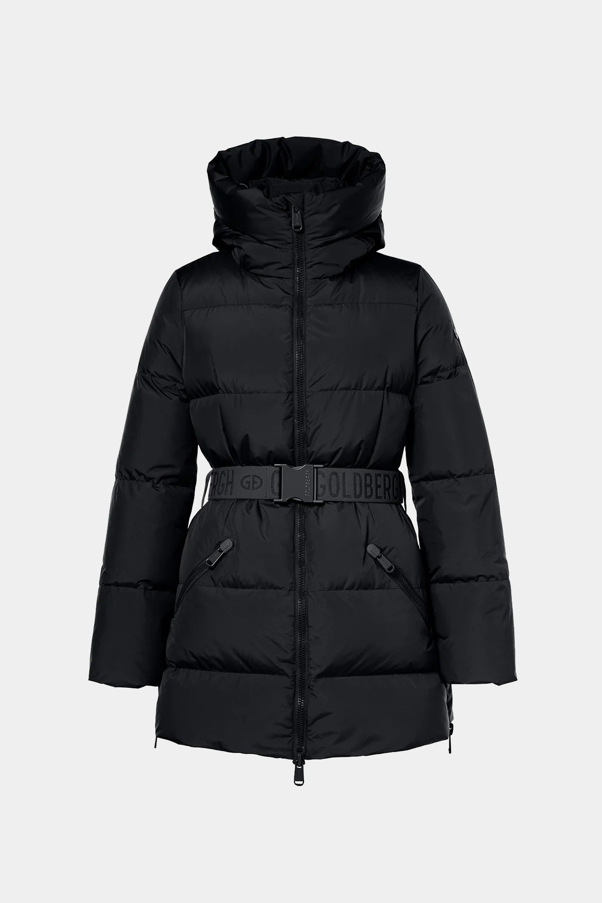 Czsrna kurtka narciarska z paskiem FÔRET ski jacket