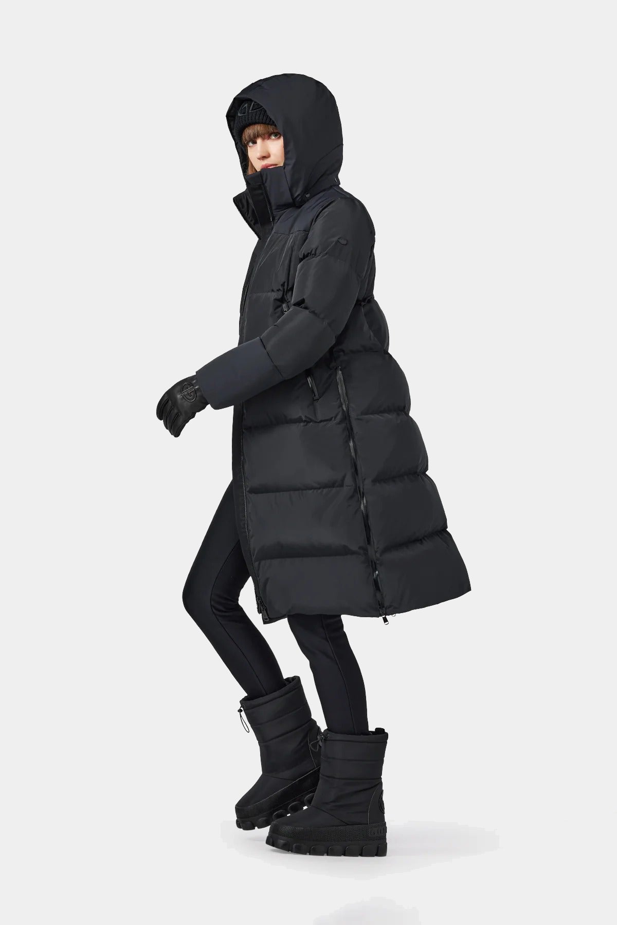 Czarny płaszcz damski SION jacket