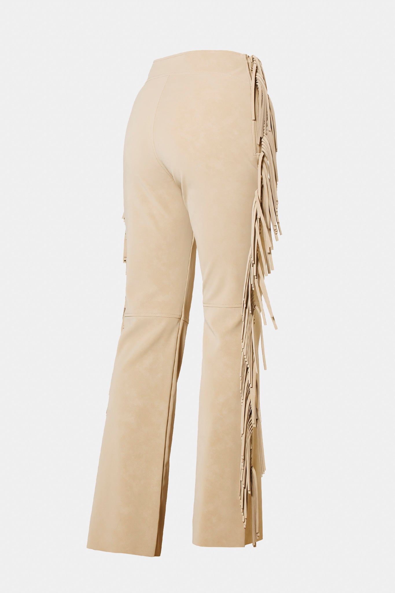 Karmelowe spodnie damskie z frędzlami LINA pants