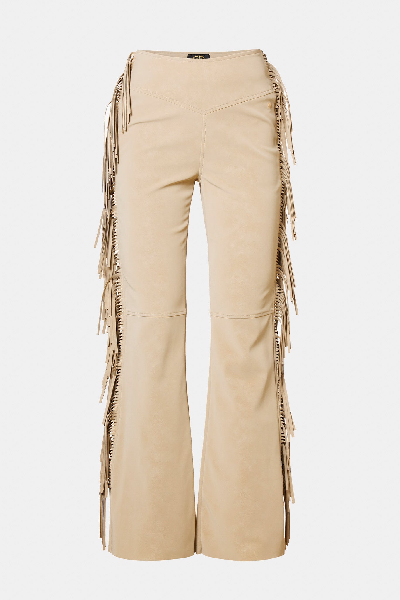 Karmelowe spodnie damskie z frędzlami LINA pants