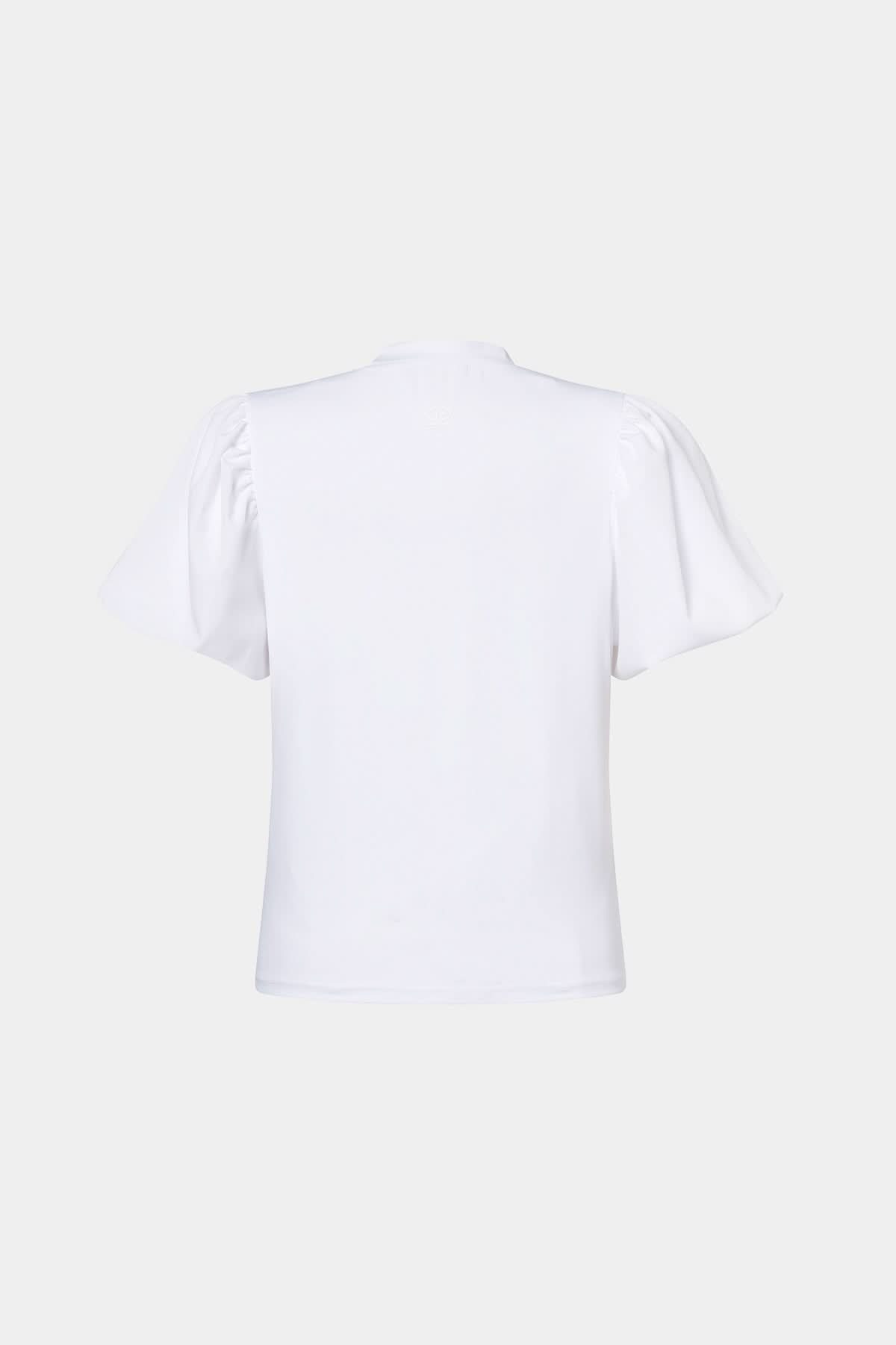 Biały T-shirt OCEE short sleeve top