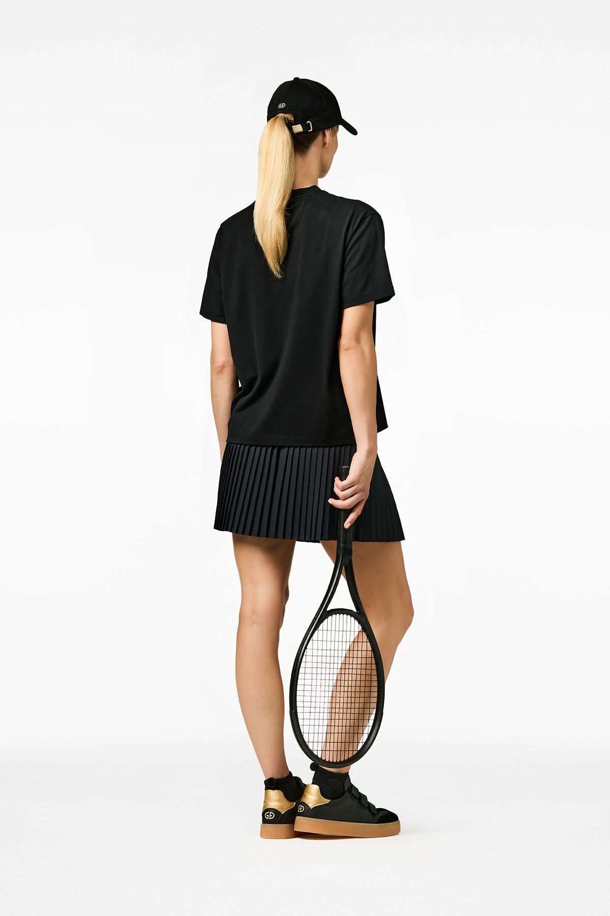Czarny T-shirt AURELIA short sleeve top