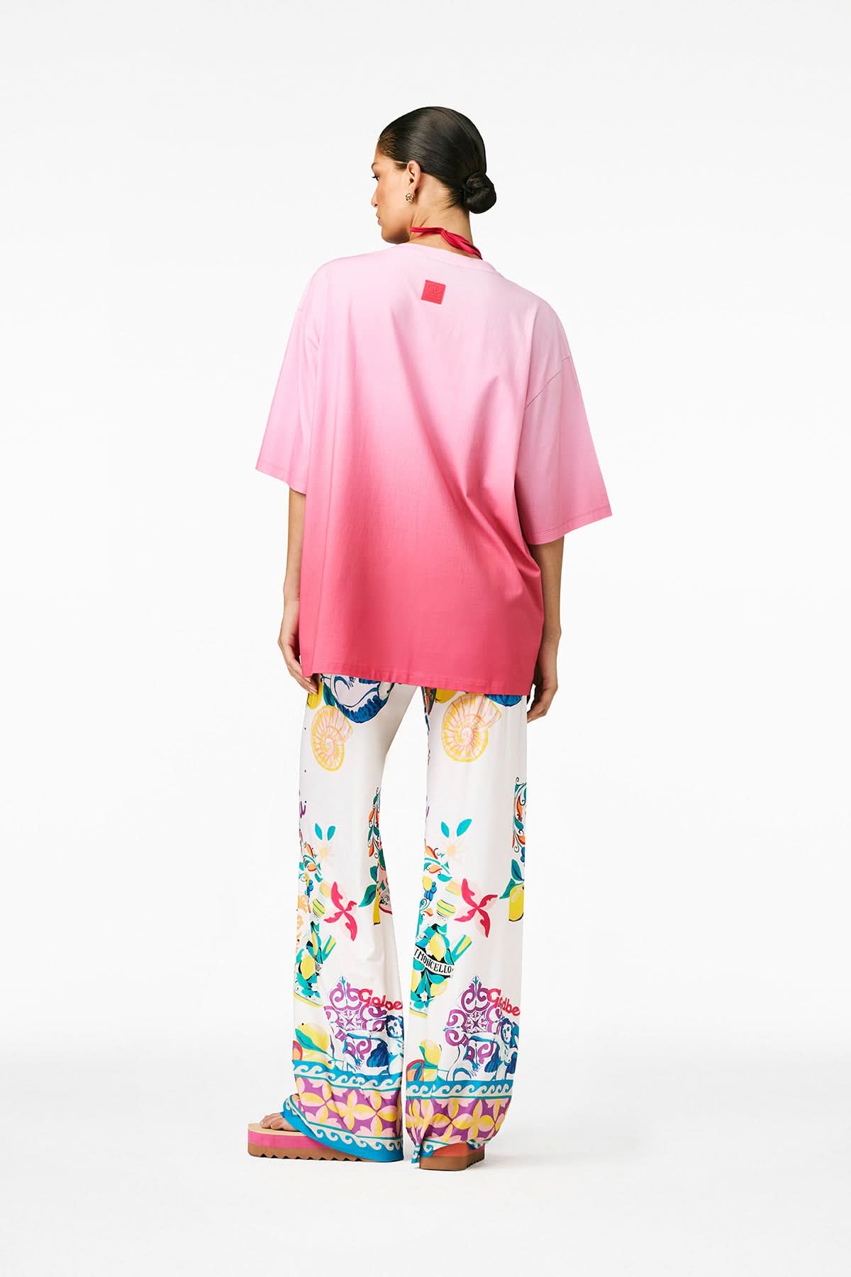 Różowy T-shirt LOREDANA short sleeve top