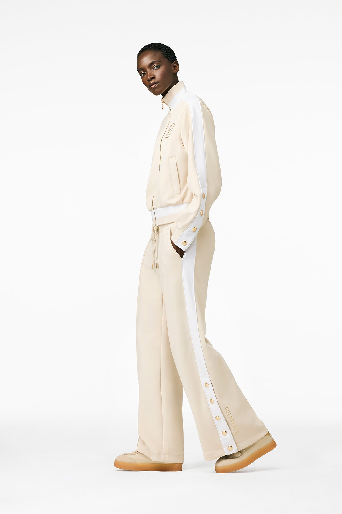 Jasnobeżowa kurtka MONACO track jacket