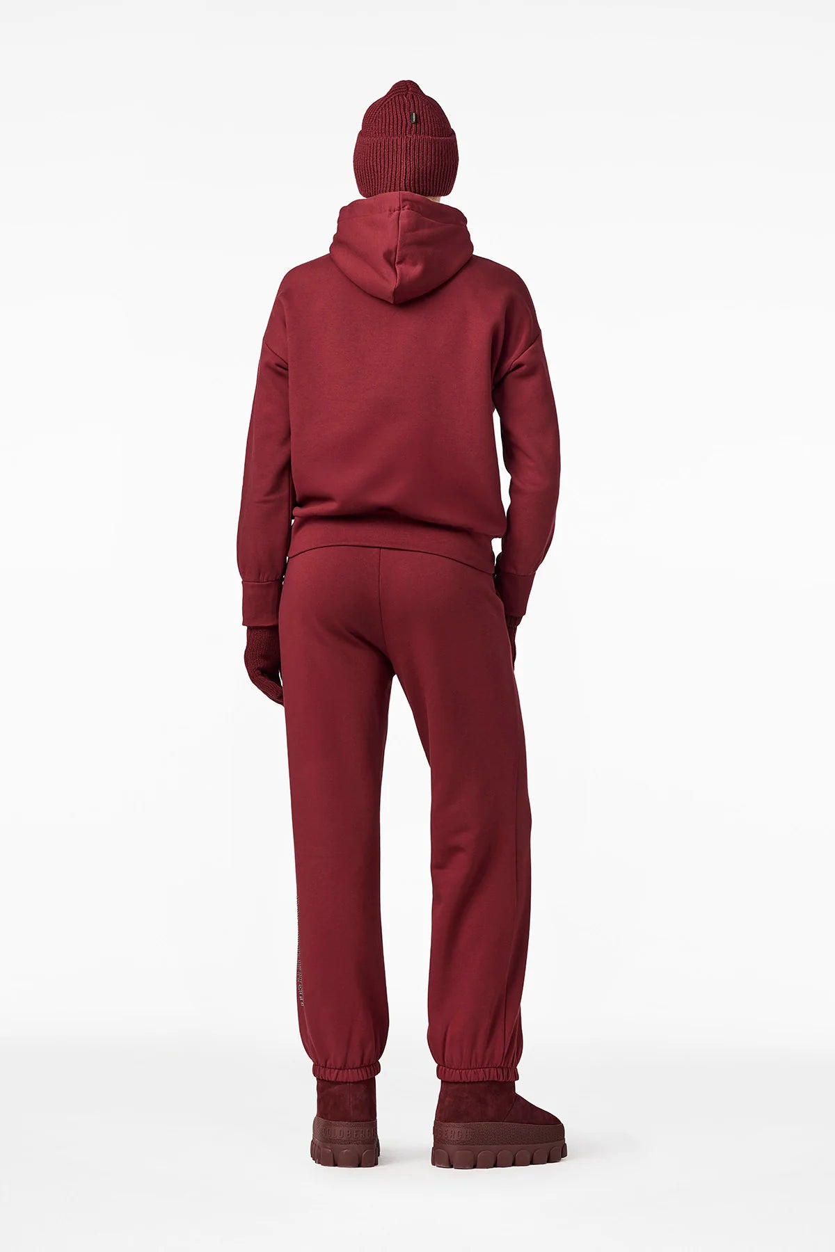 Burgundy women's hooded sweatshirt GIORGIA hooded sweater