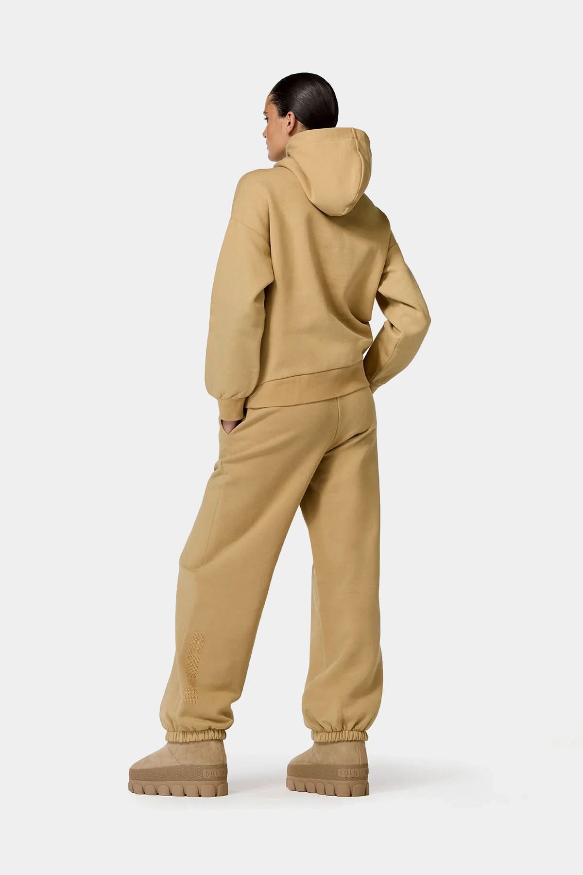 Beżowa bluza damska z kapturem GIORGIA hooded sweater