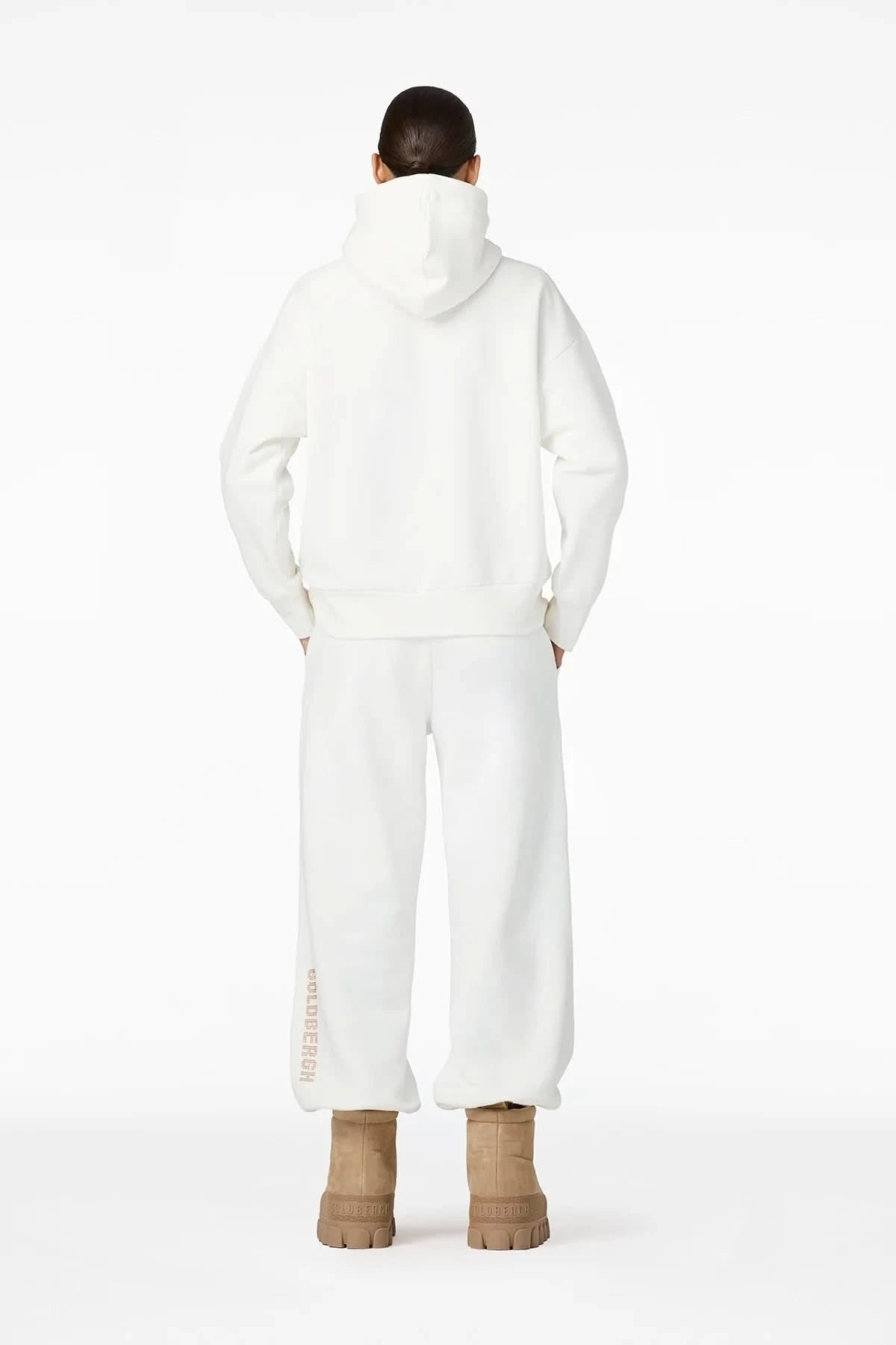 Cream women's hooded sweatshirt GIORGIA hooded sweater