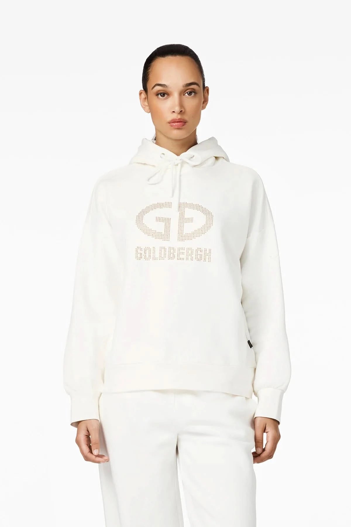 Cream women's hooded sweatshirt GIORGIA hooded sweater