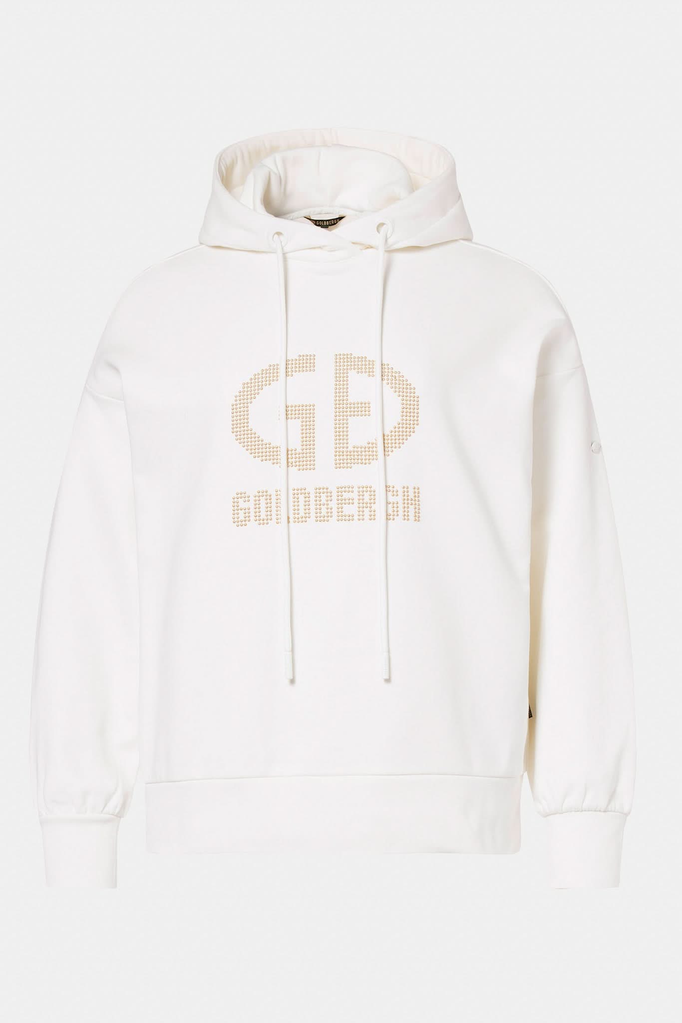Cream women's hooded sweatshirt GIORGIA hooded sweater