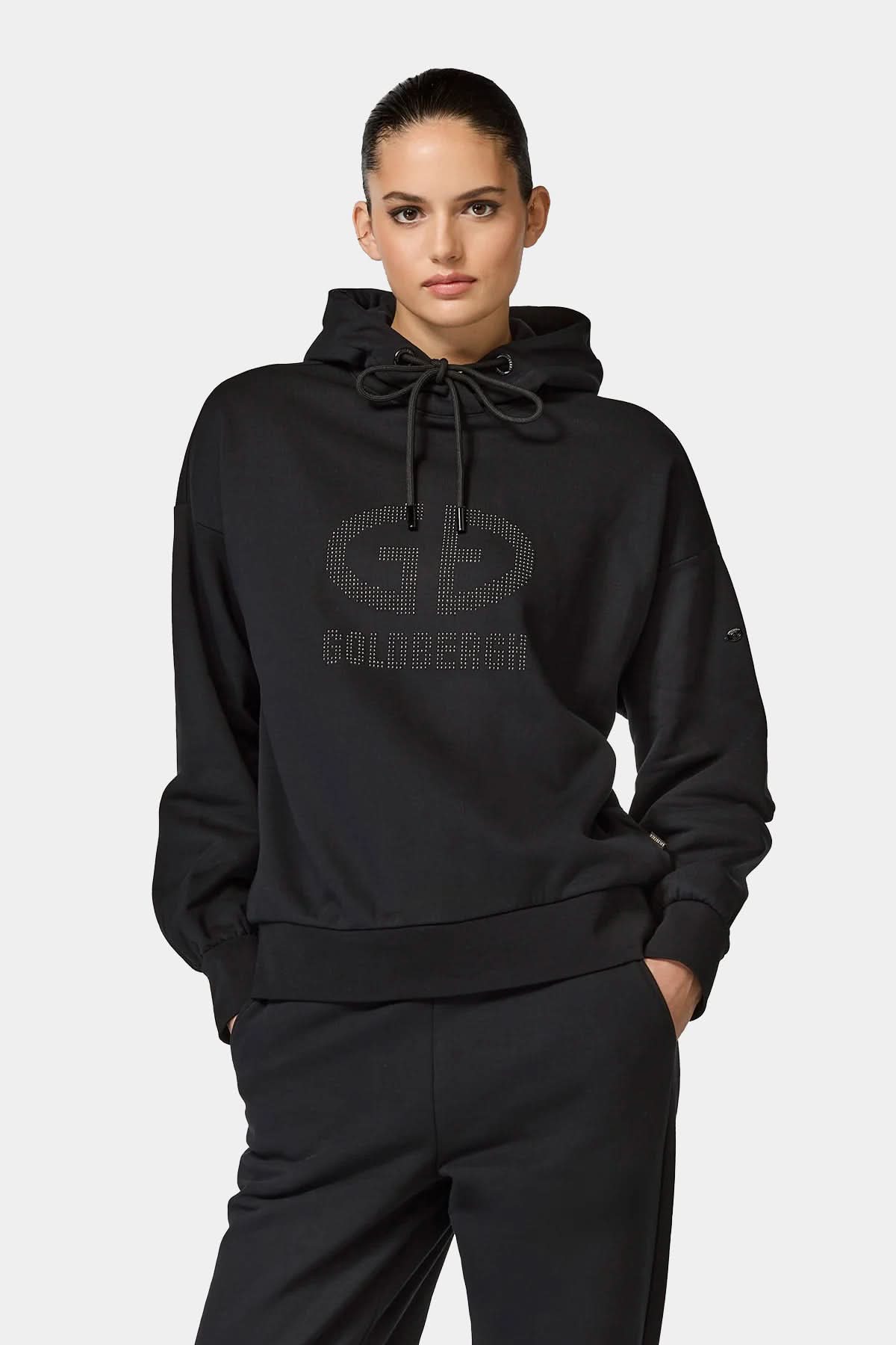 Black women's hooded sweatshirt GIORGIA hooded sweater