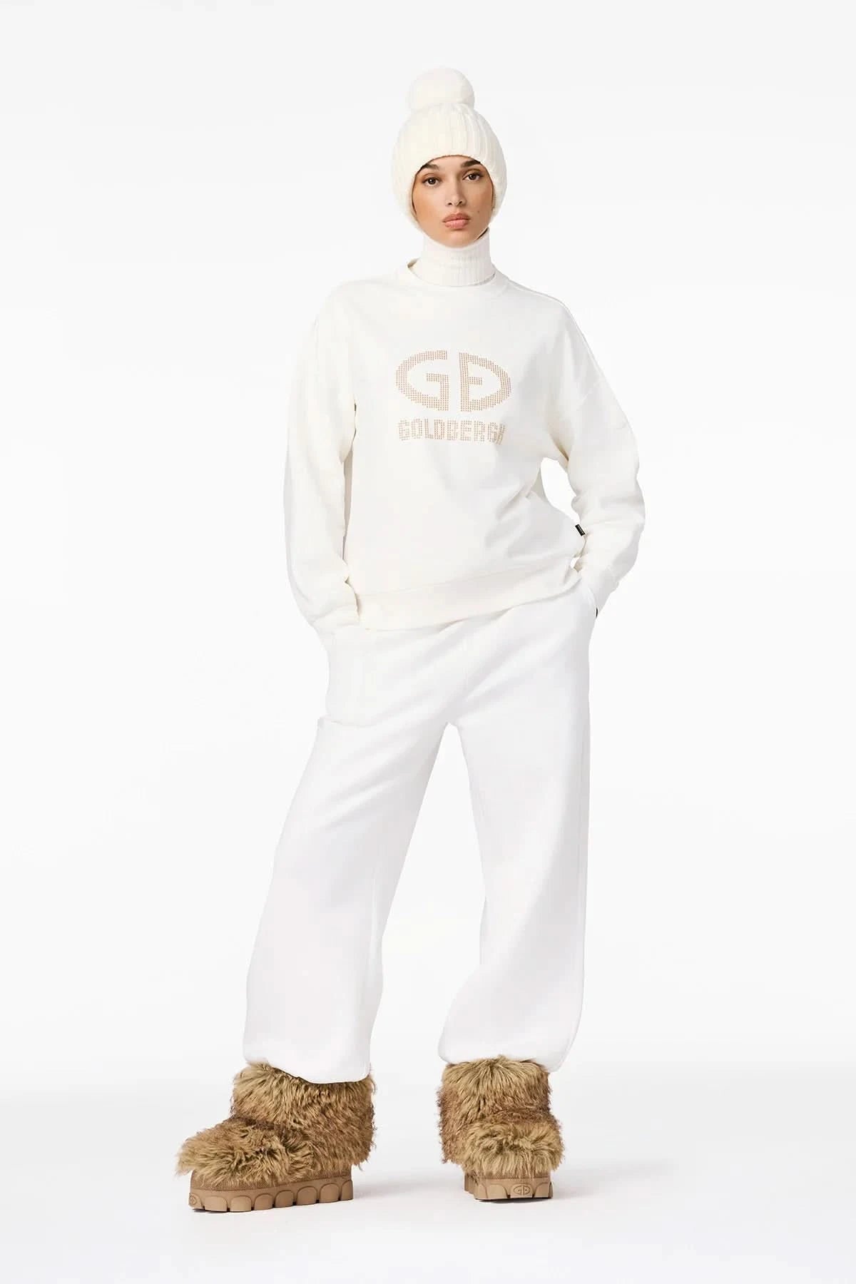 Cream ALESSANDRA women's crew neck sweater