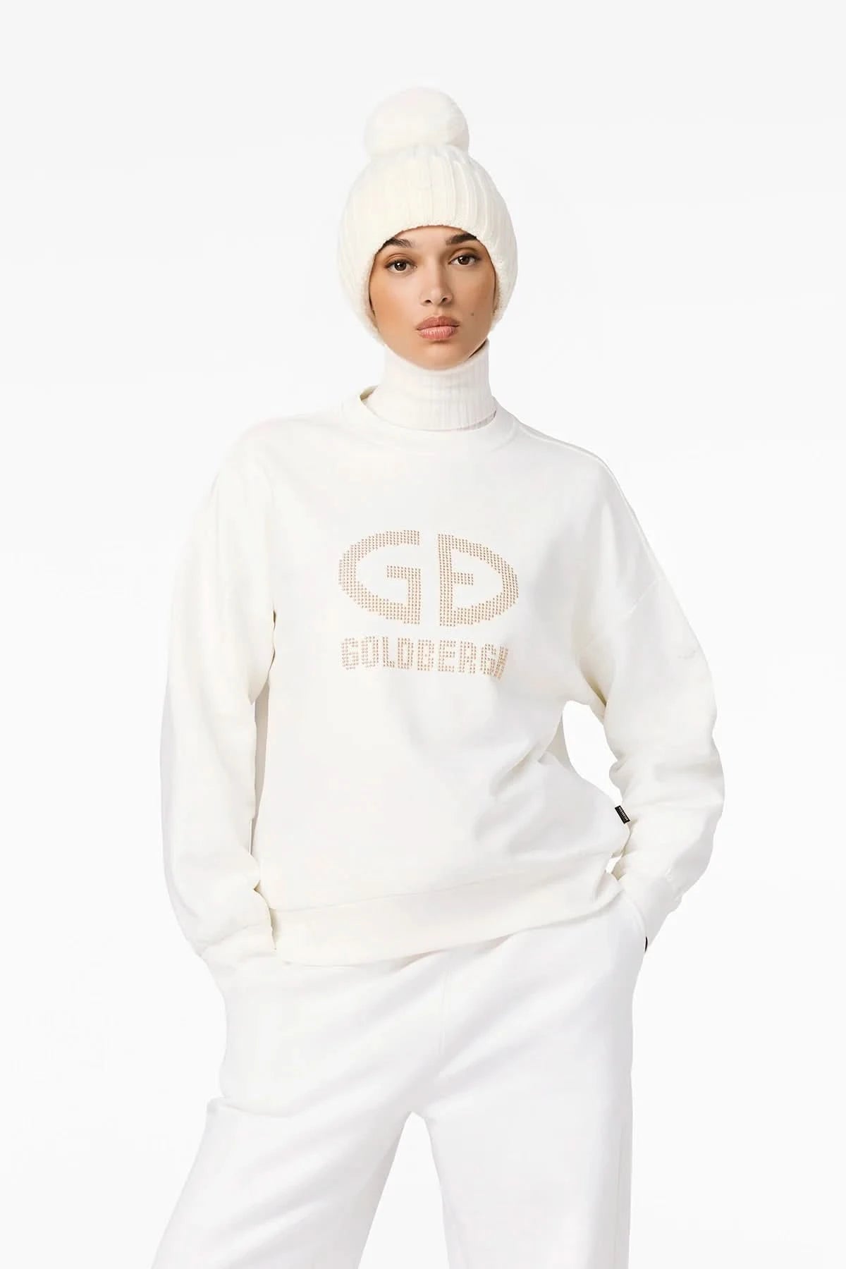 Cream ALESSANDRA women's crew neck sweater