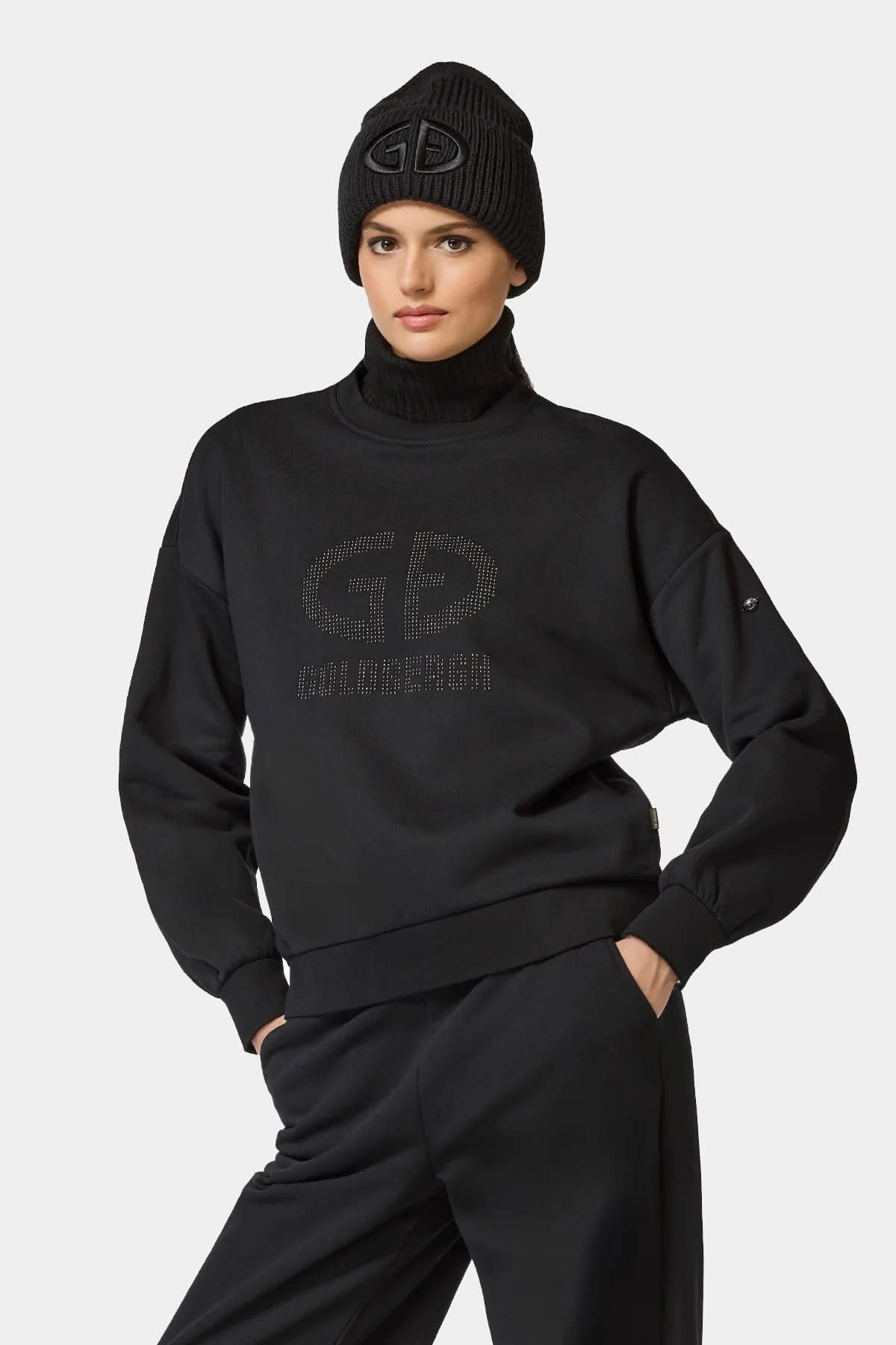 Black ALESSANDRA women's crew neck sweater