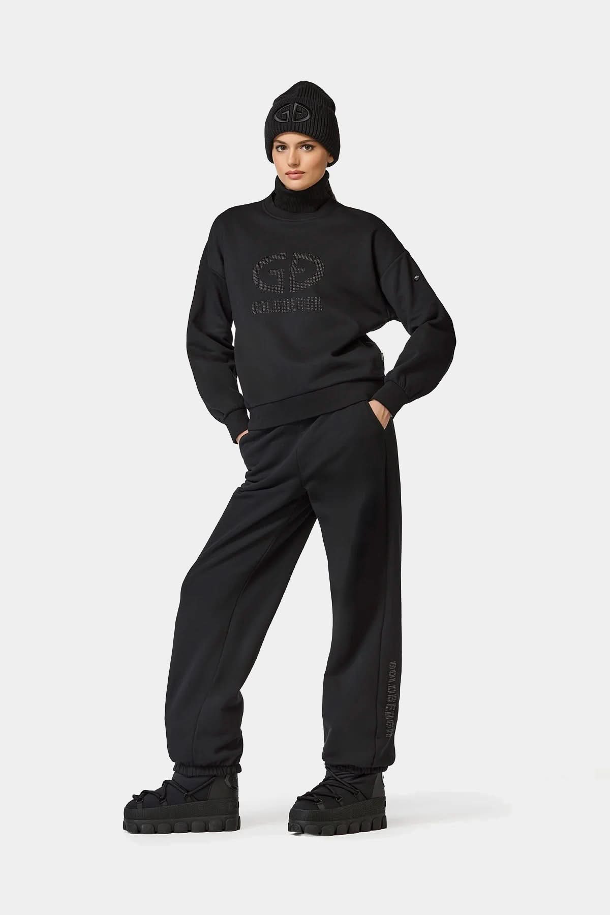 Black ALESSANDRA women's crew neck sweater