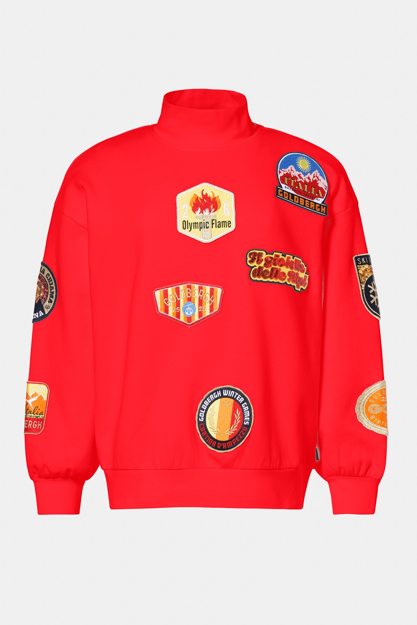 Women's sweatshirt with patches ROMA red