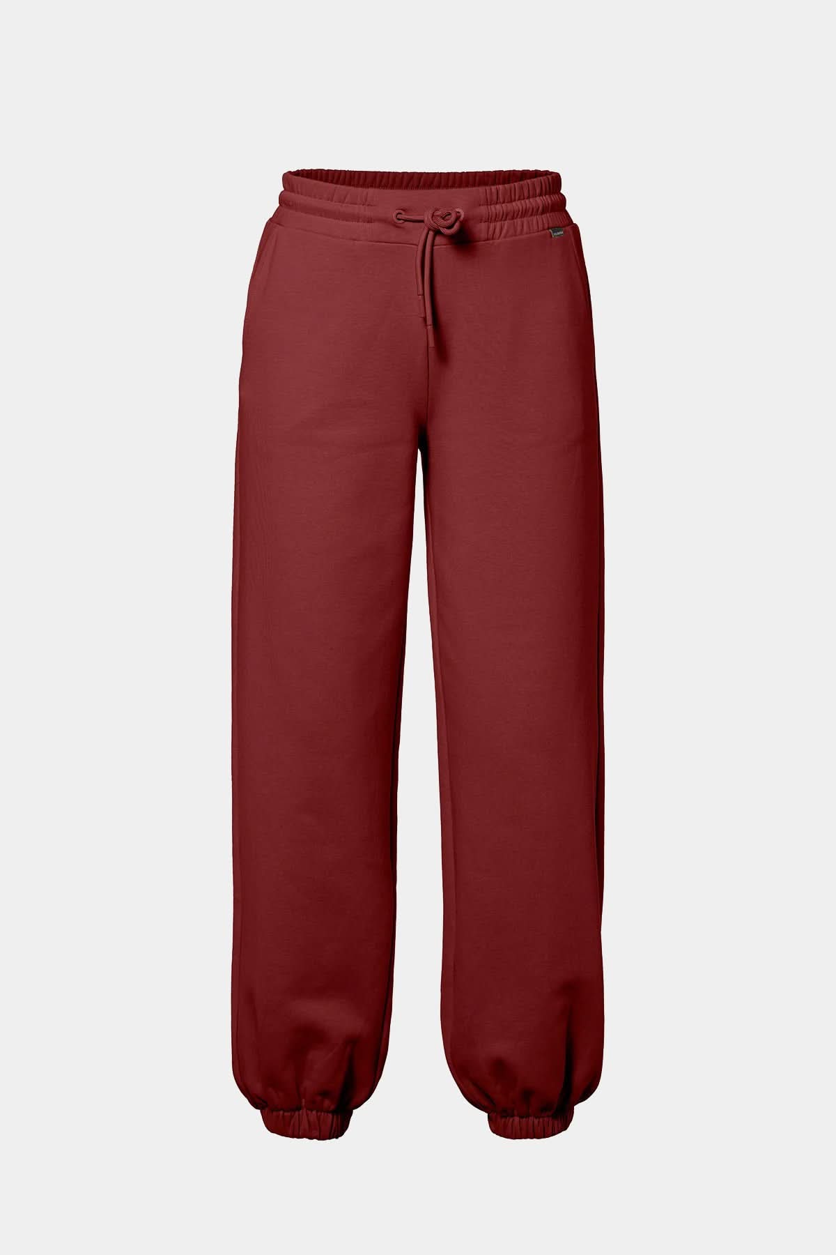 Bordowe spodnie dresowe DELFINA sweatpant