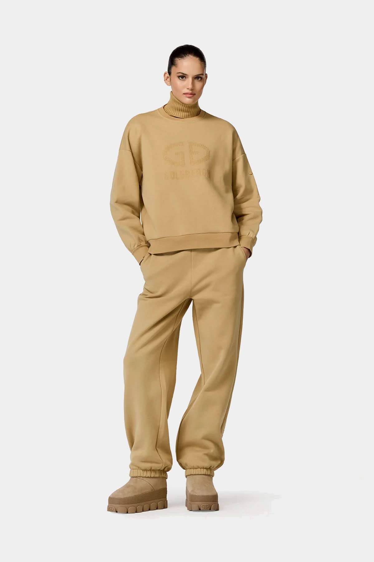 Beżowe spodnie dresowe DELFINA sweatpant