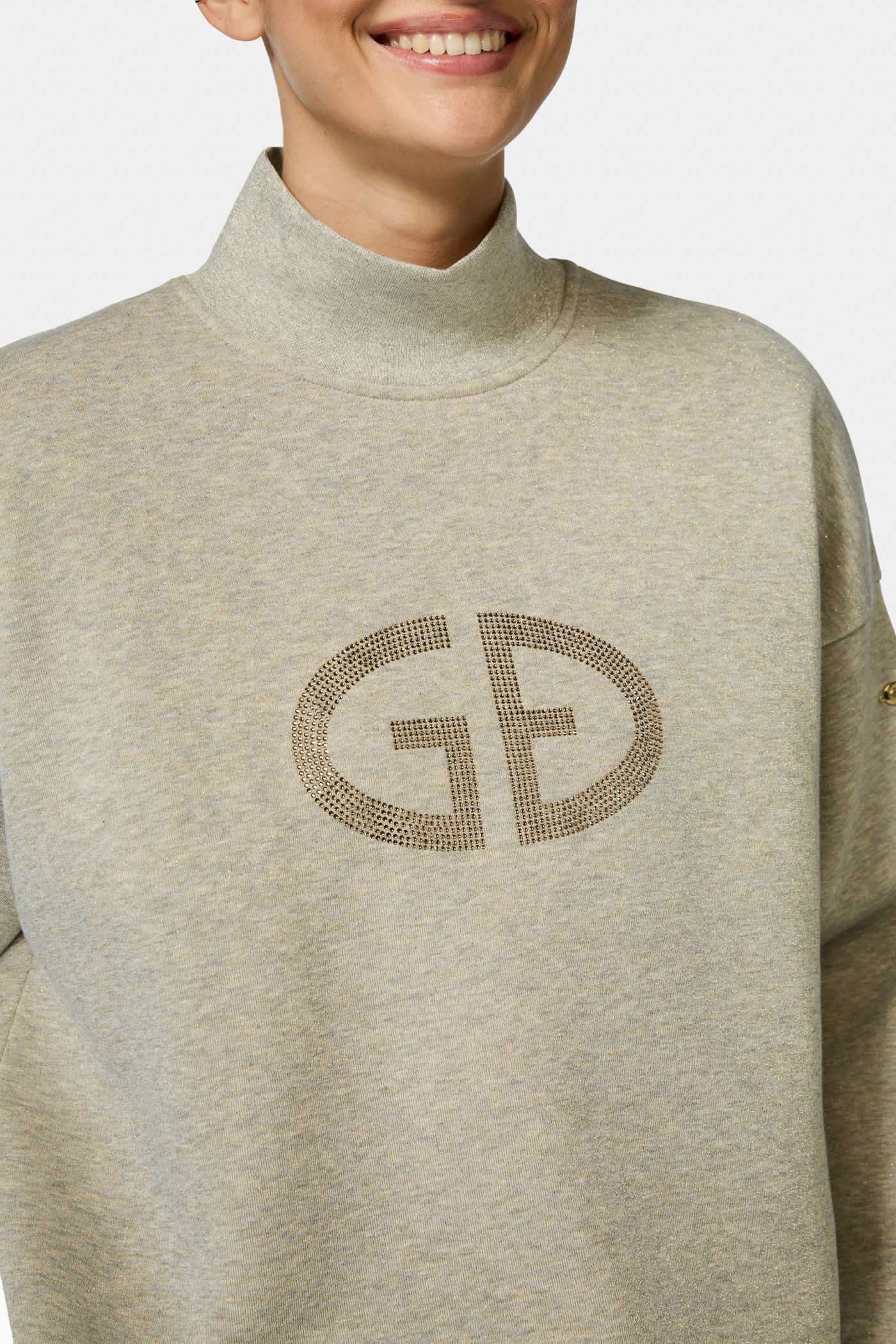 Szara bluza damska z golfem SIZZLE turtle neck sweater