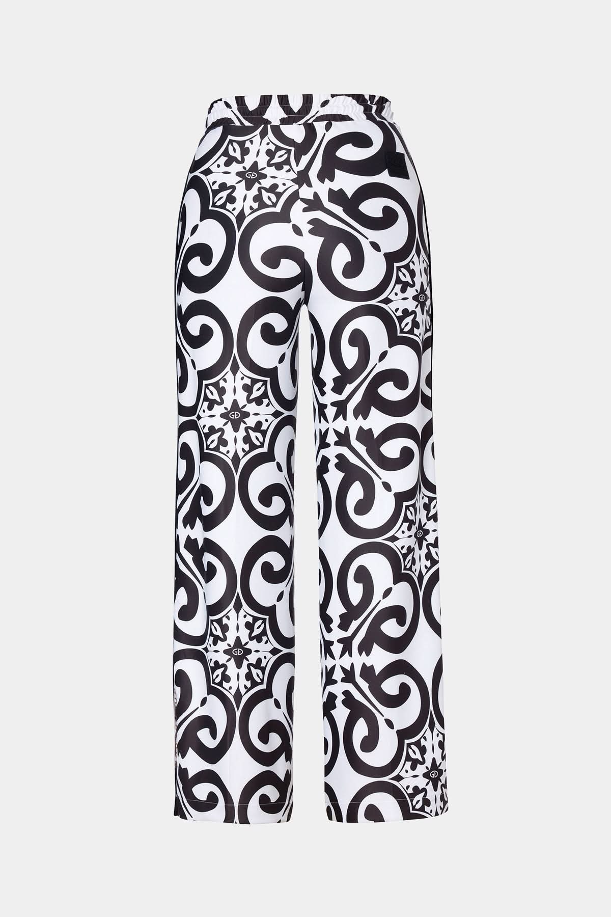 Czarno białe spodnie ALISIA track pants