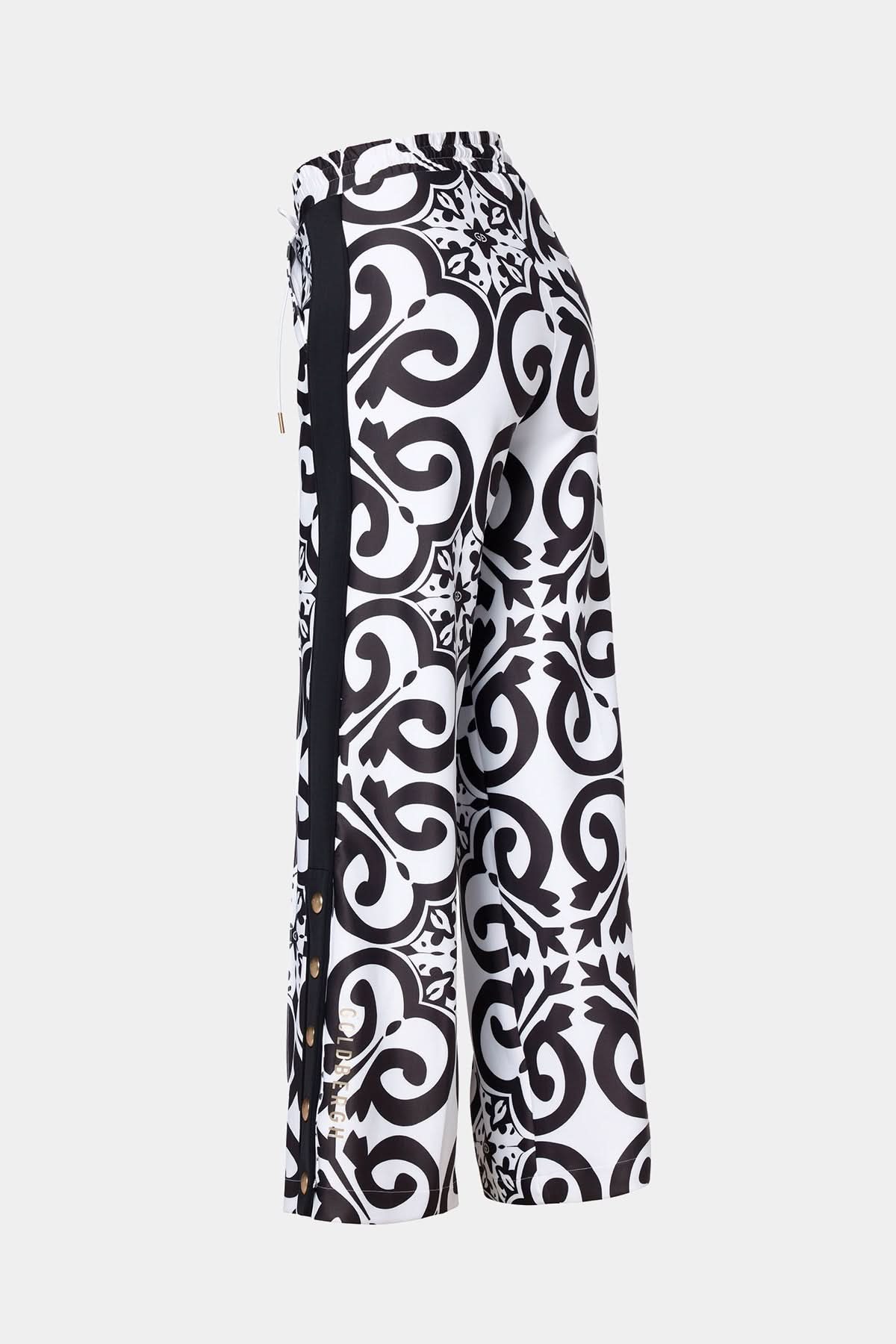 Czarno białe spodnie ALISIA track pants