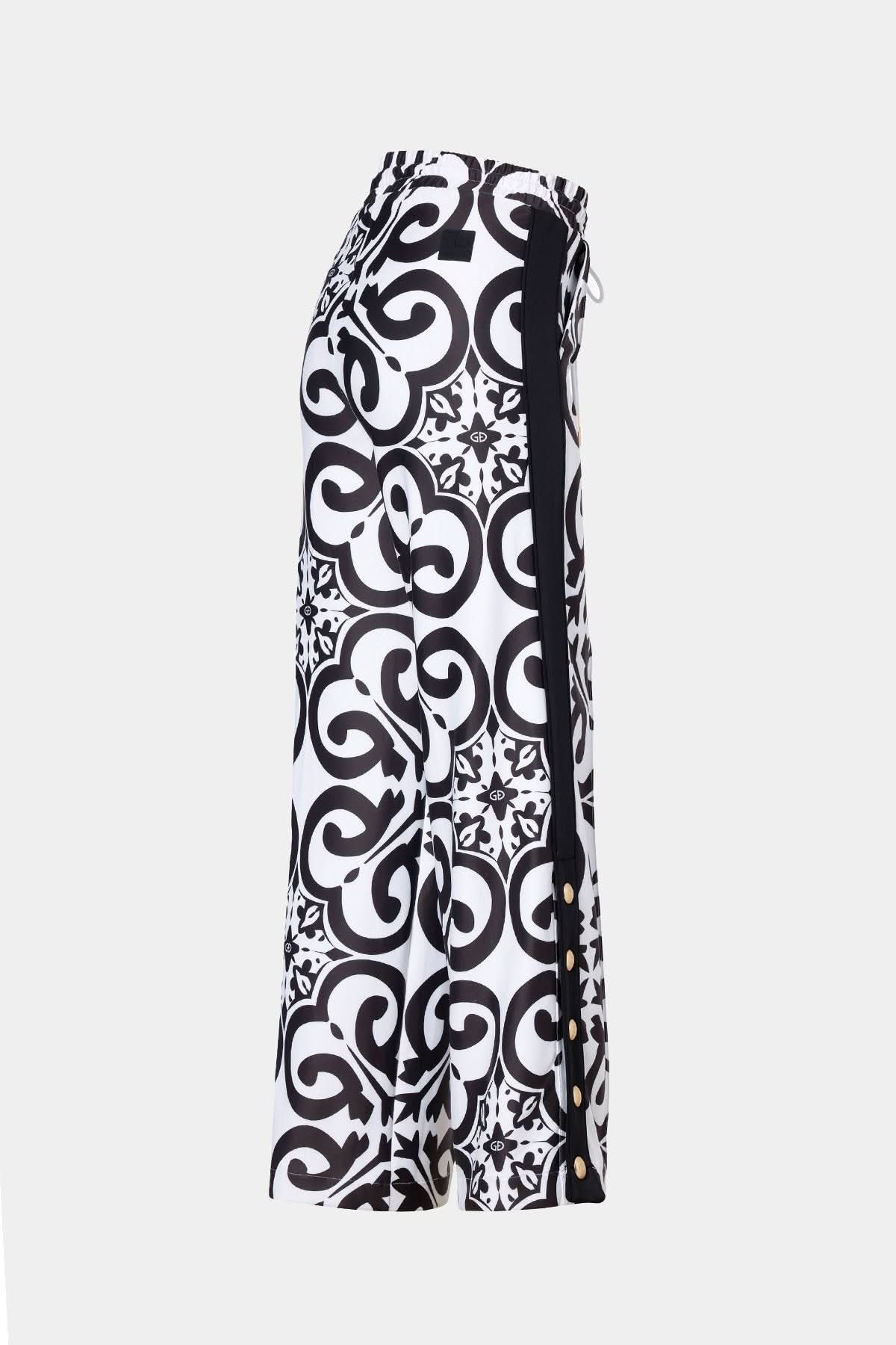 Czarno białe spodnie ALISIA track pants
