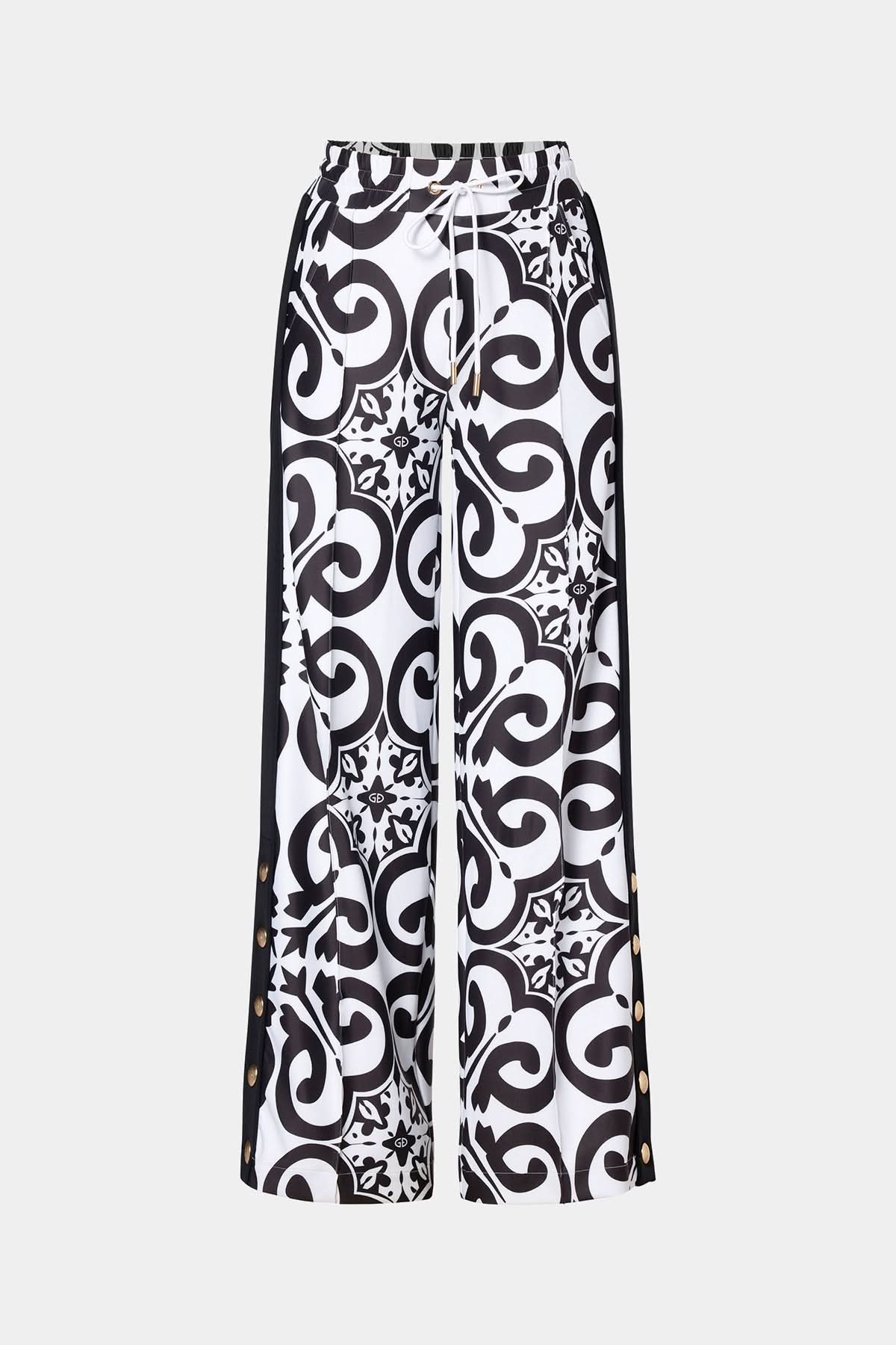 Czarno białe spodnie ALISIA track pants