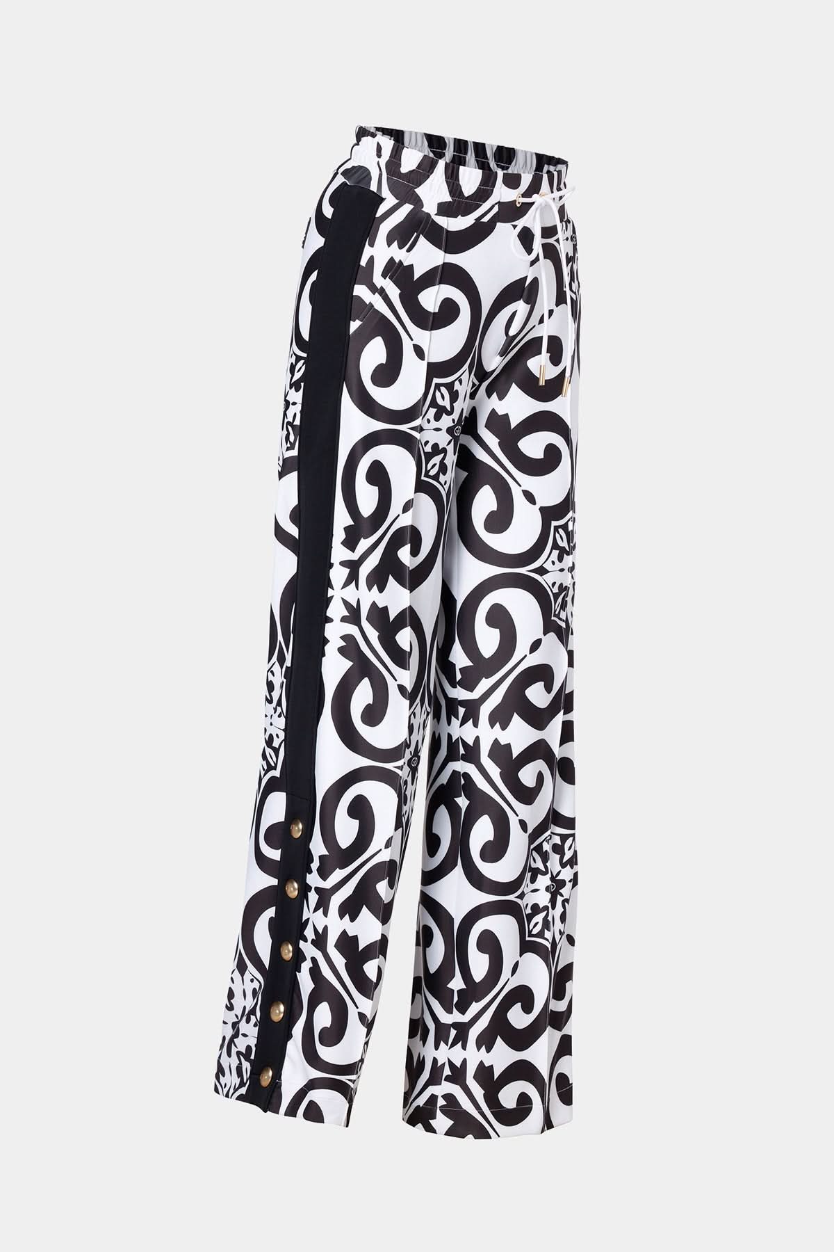 Czarno białe spodnie ALISIA track pants