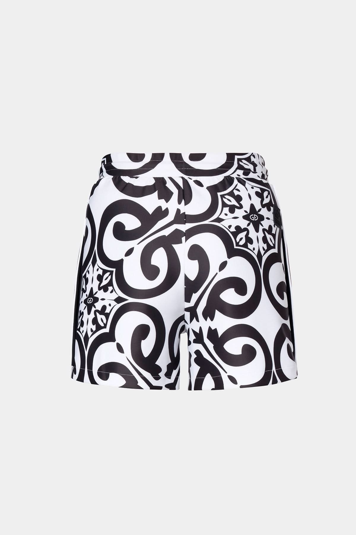 Black and white NOLA shorts