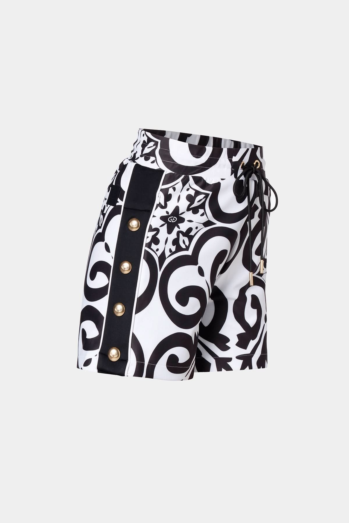 Black and white NOLA shorts