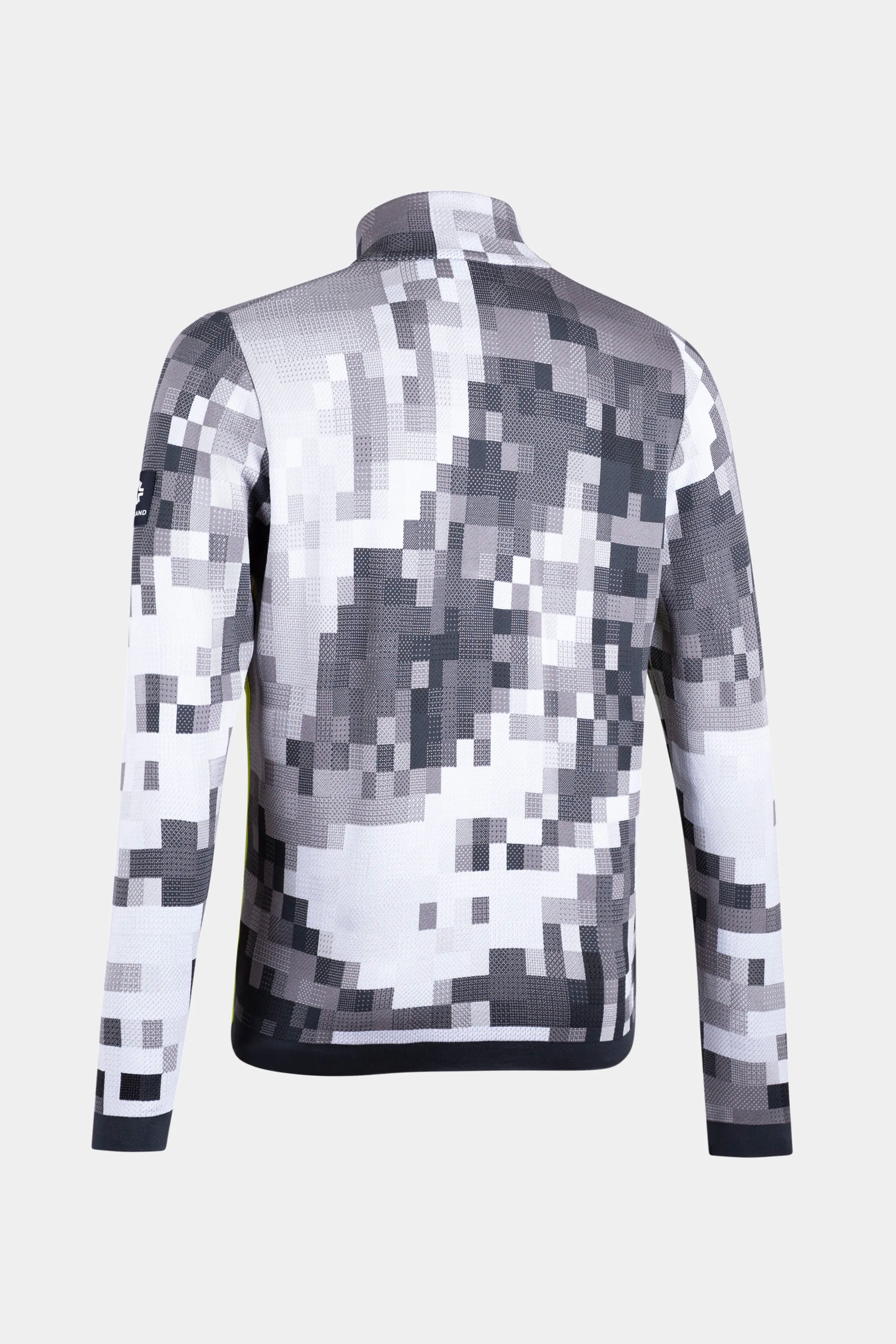 Męski golf 1/2 zip szary print Elverum