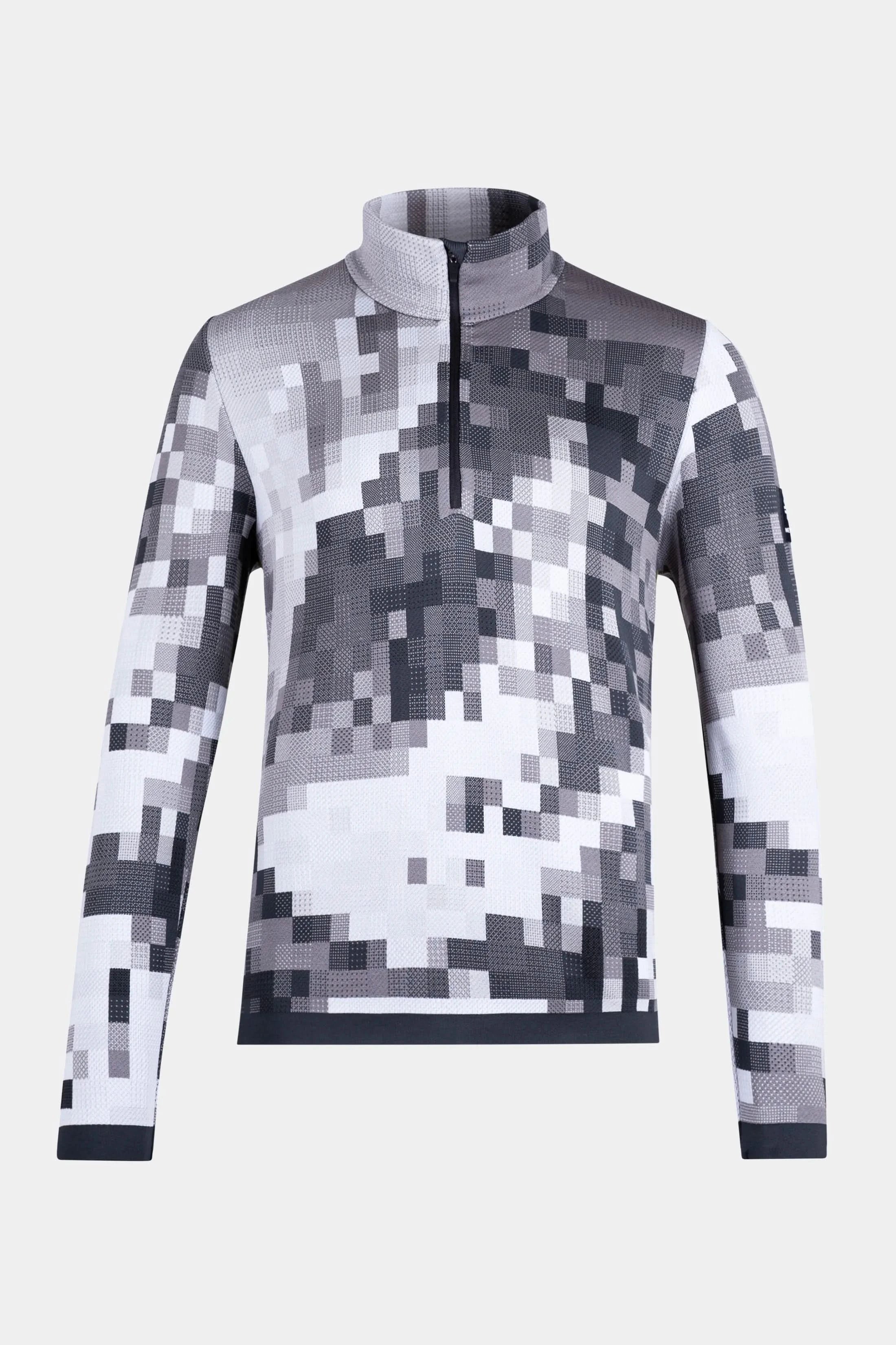 Men's 1/2 zip grey print Elverum golf