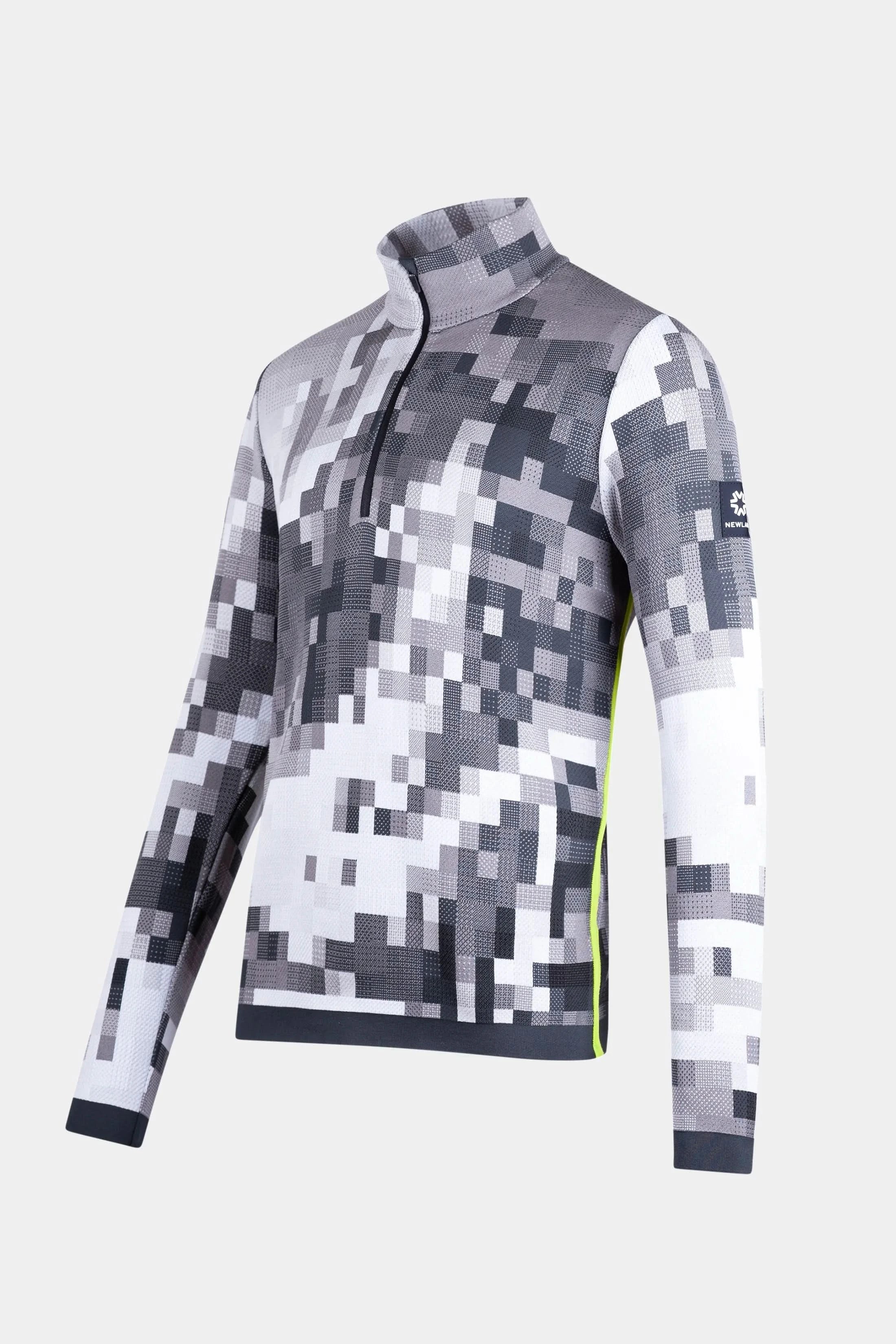 Men's 1/2 zip grey print Elverum golf