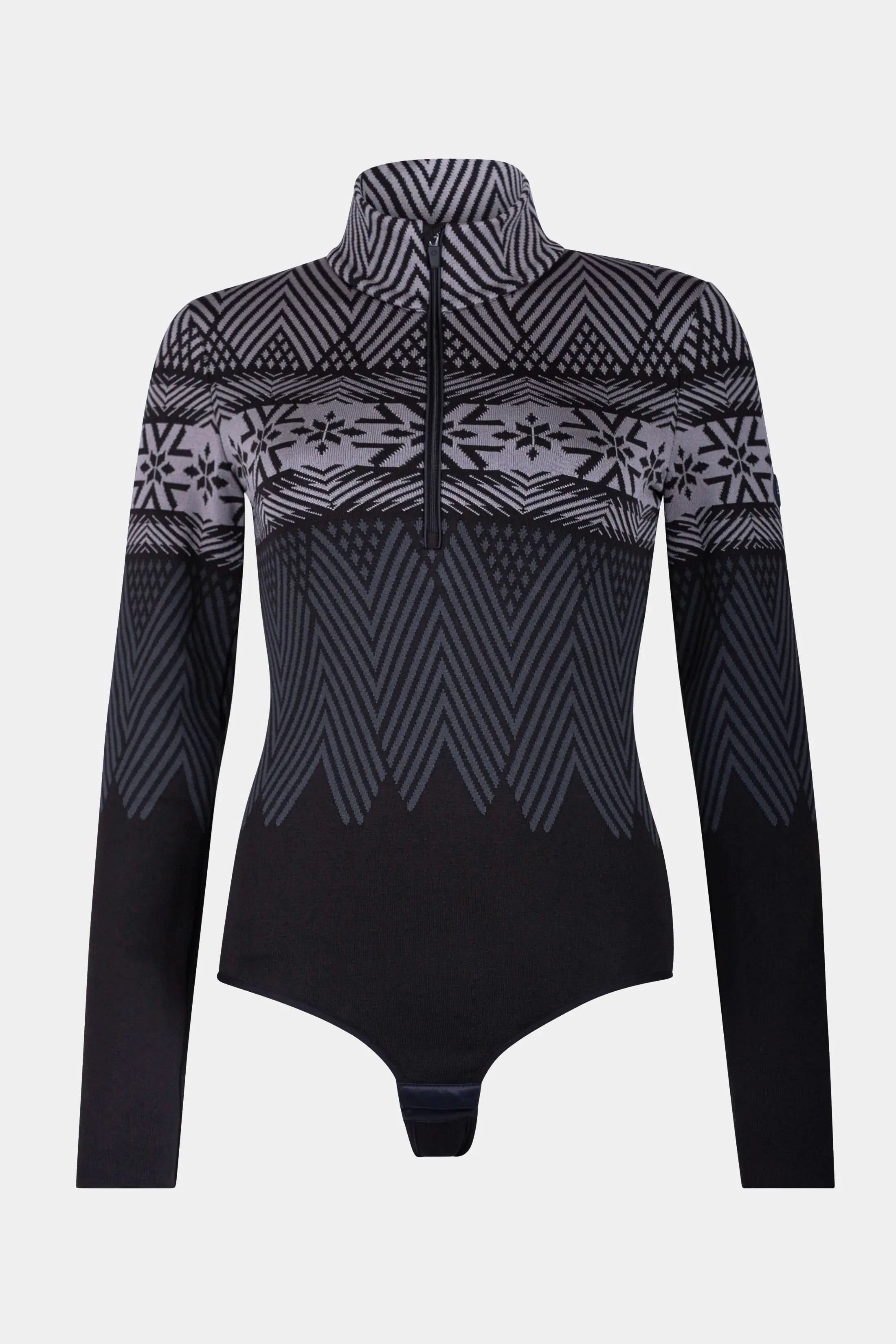 Czarne body z golfem 1/2 zip Aspen