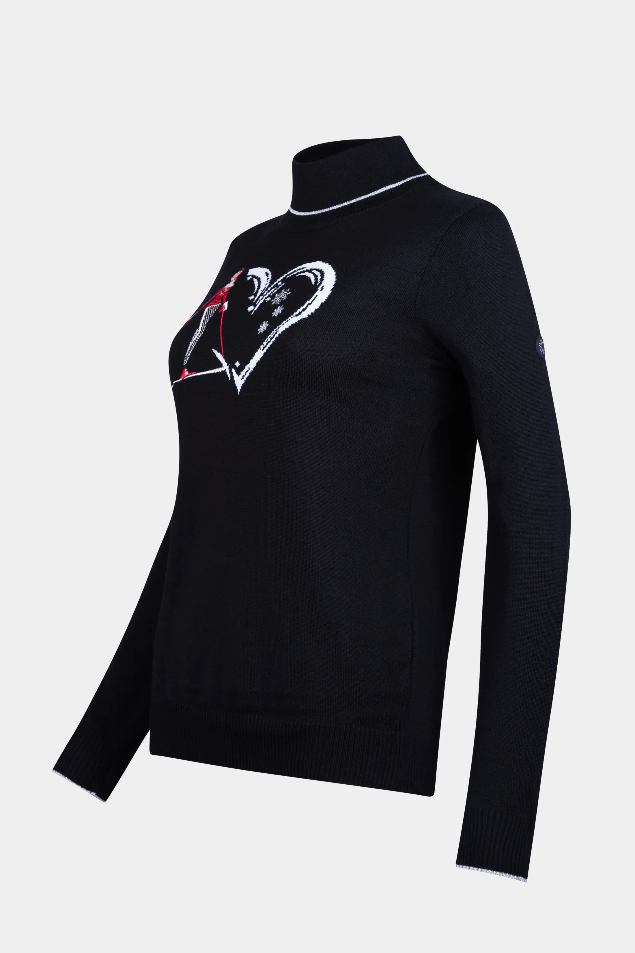 Czarny damski golf Reine Blanche